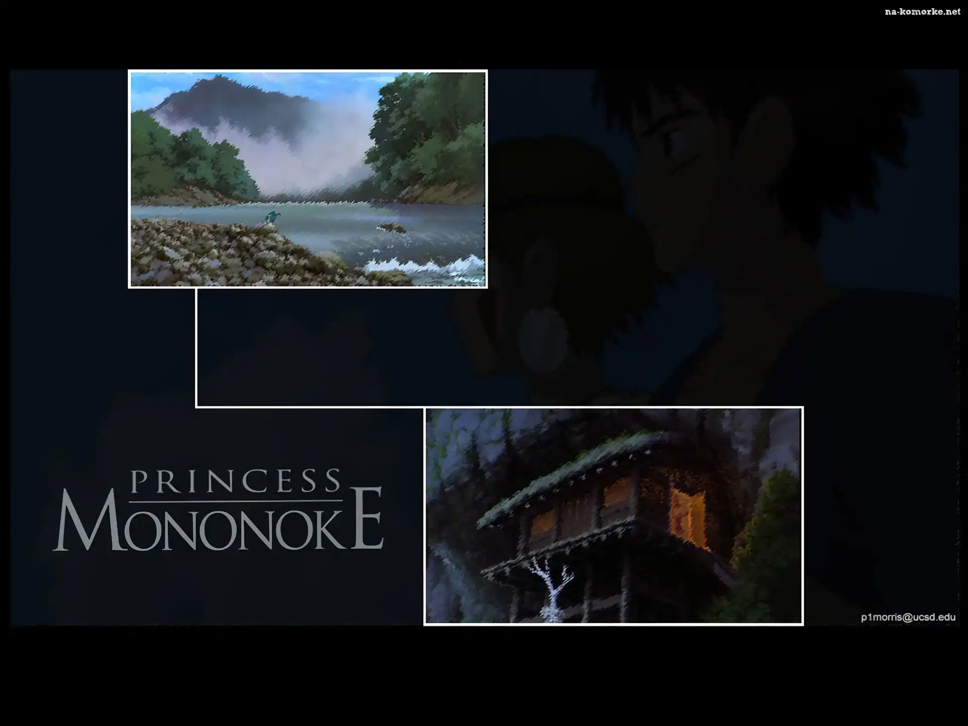 Mononoke Hime, wodospad, domek
