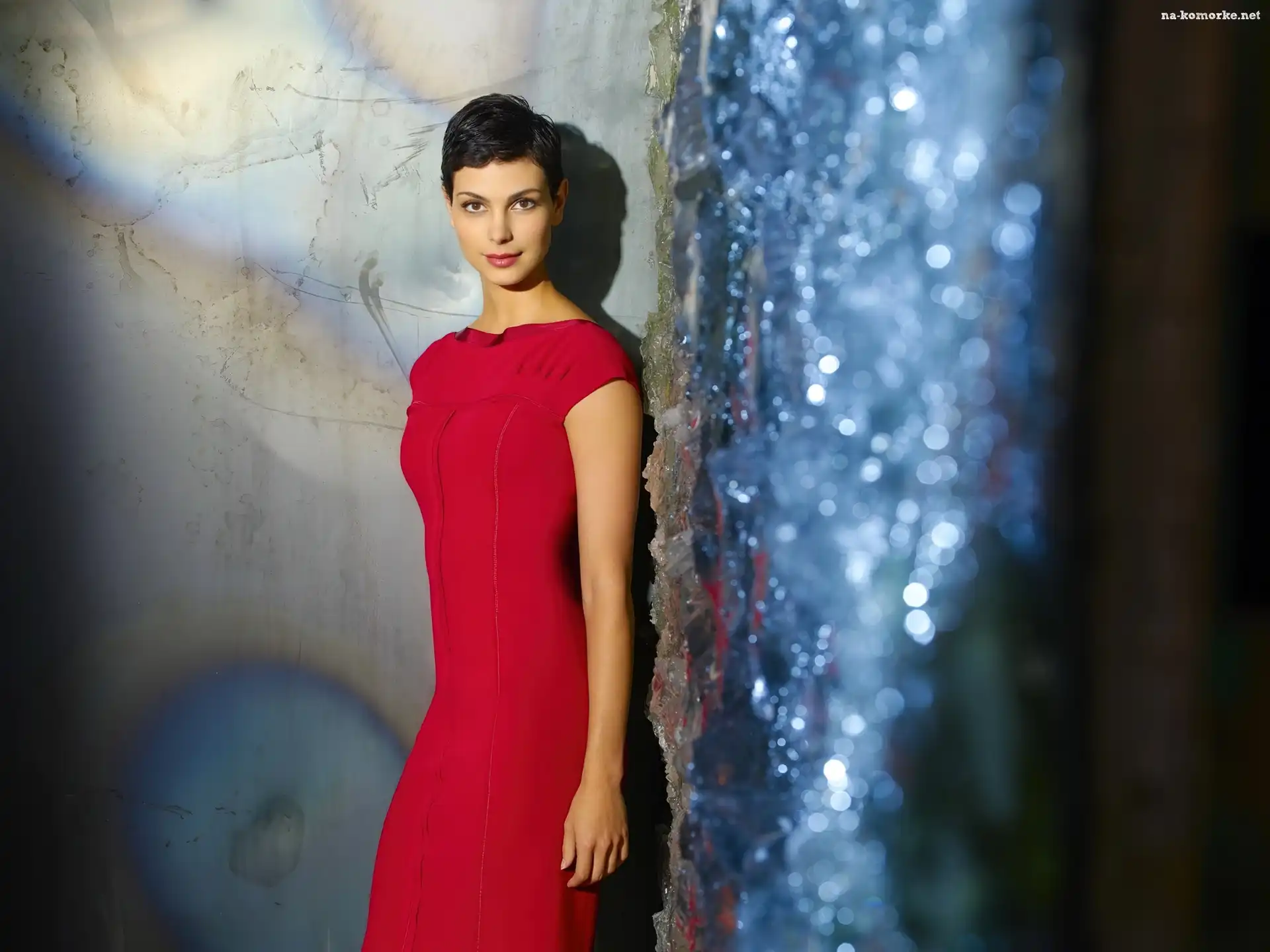 Morena Baccarin, Sukienka, Długa, Czerwona