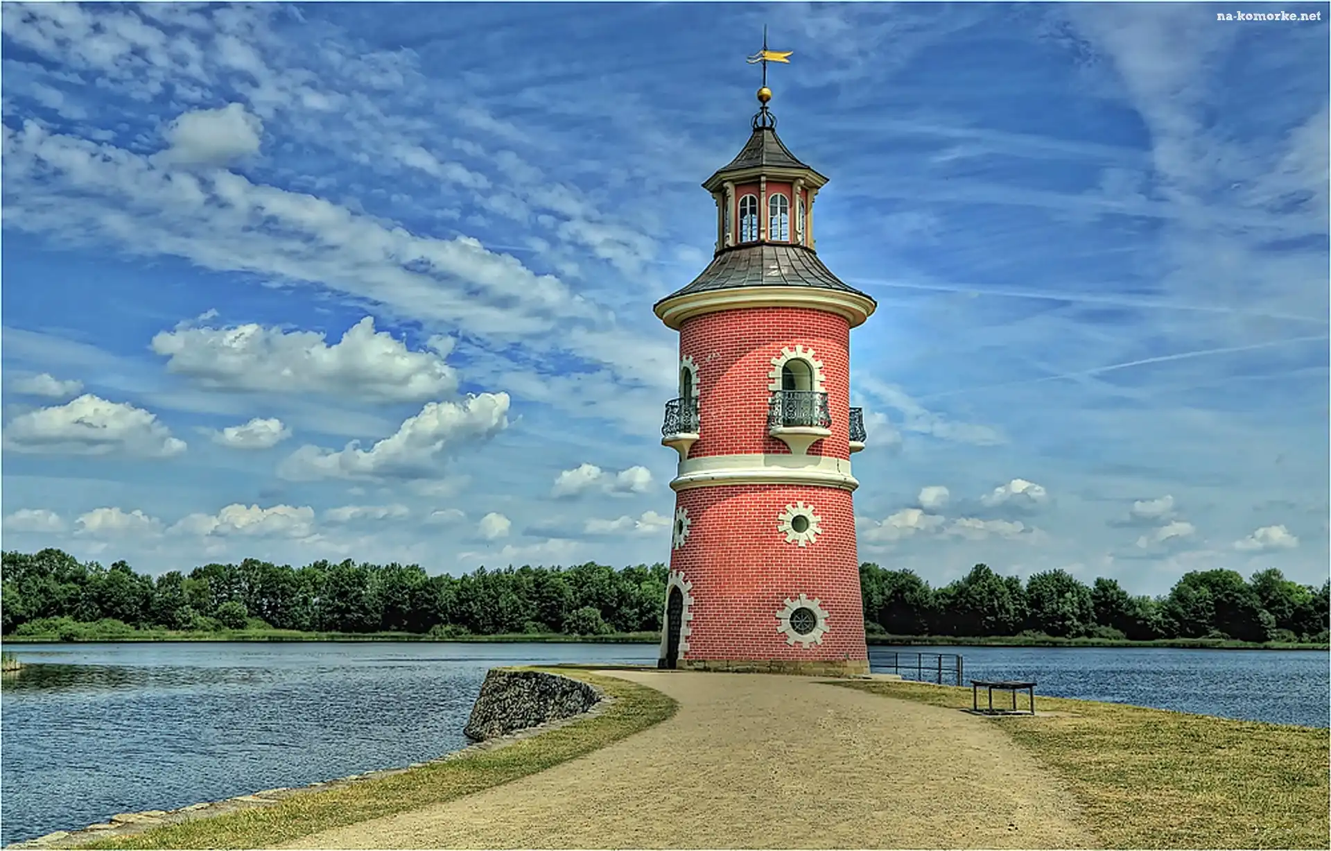 Moritzburg, Latarnia, Jezioro, Park