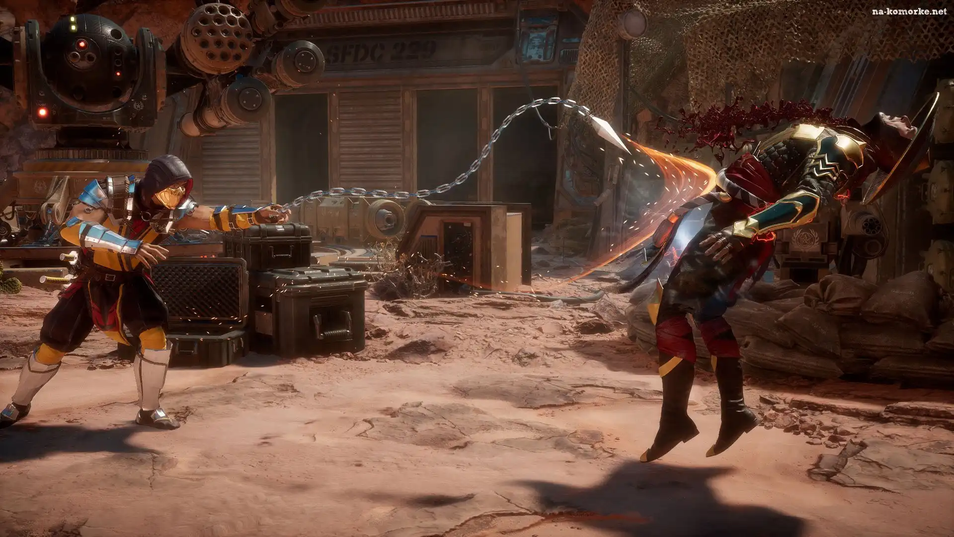 Mortal Kombat 11, Walka, Raiden, Scorpion