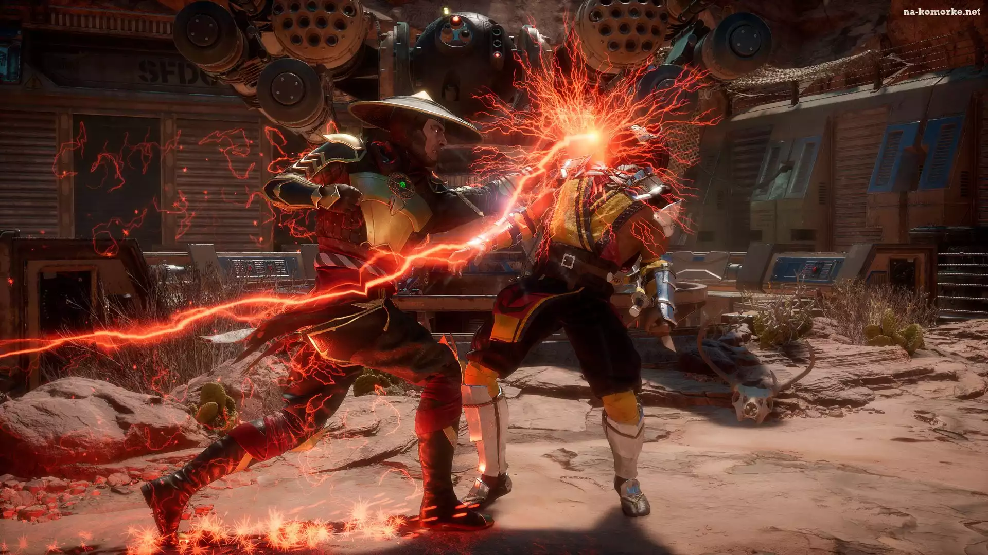 Mortal Kombat 11, Walka, Raiden, Scorpion