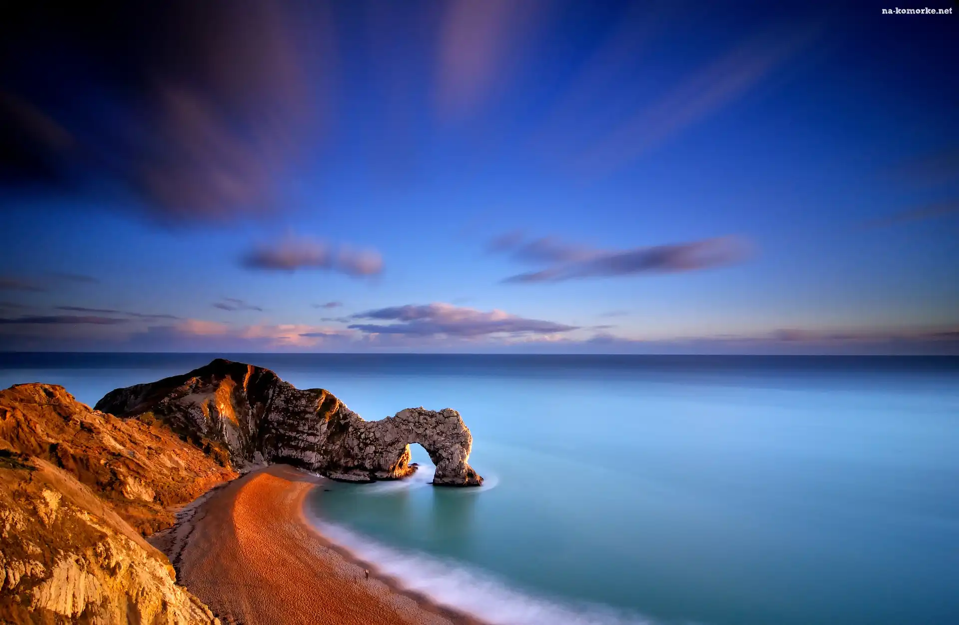 Skała, Morze, Anglia, Plaża, Wybrzeże Jurajskie, Durdle Door
