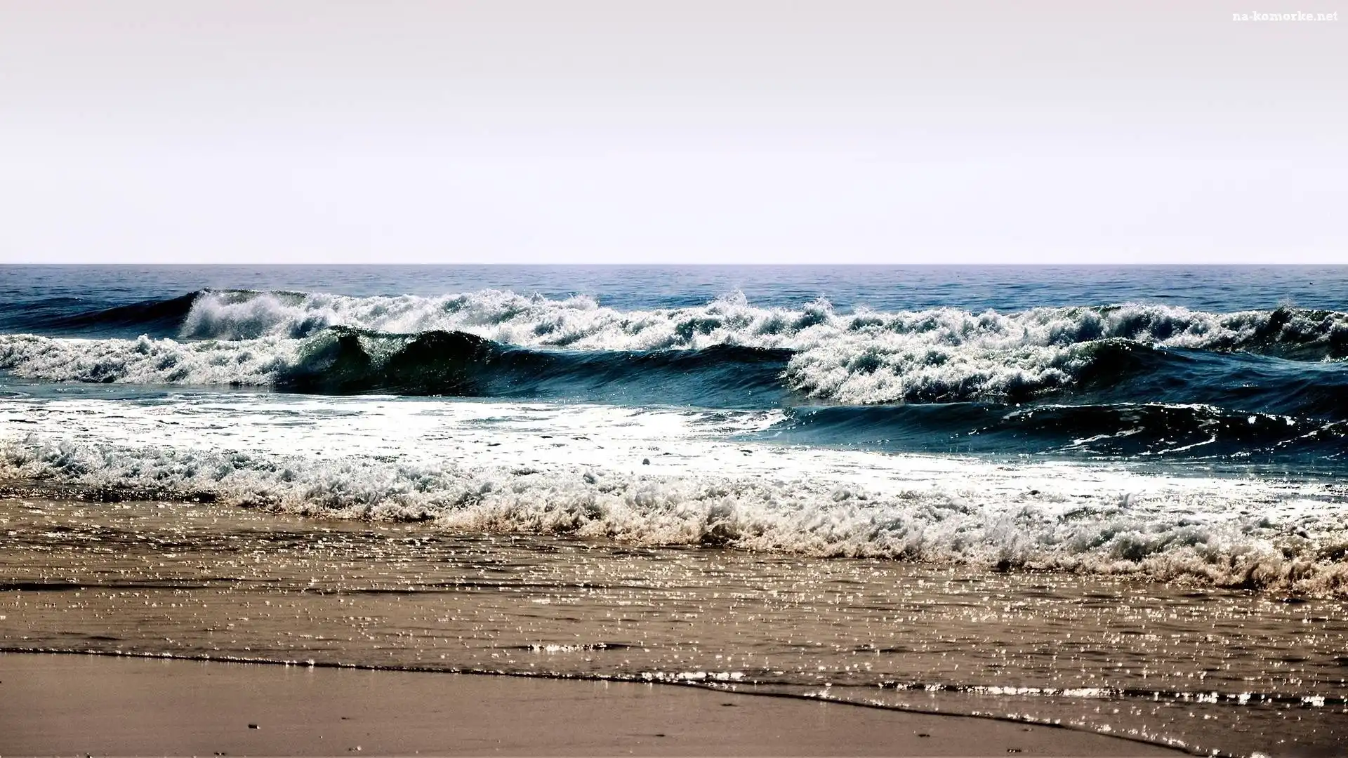 Morze, Piasek, Fale, Plaża