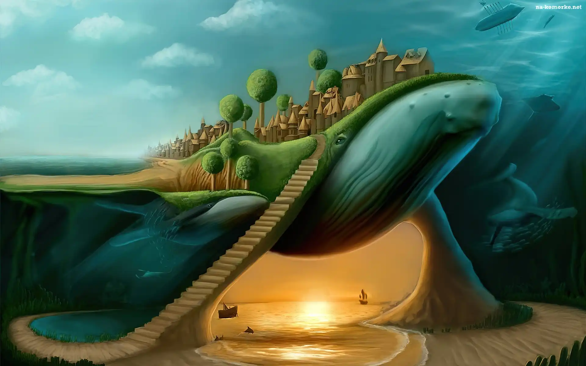 Fantasy, Morze, Chmury