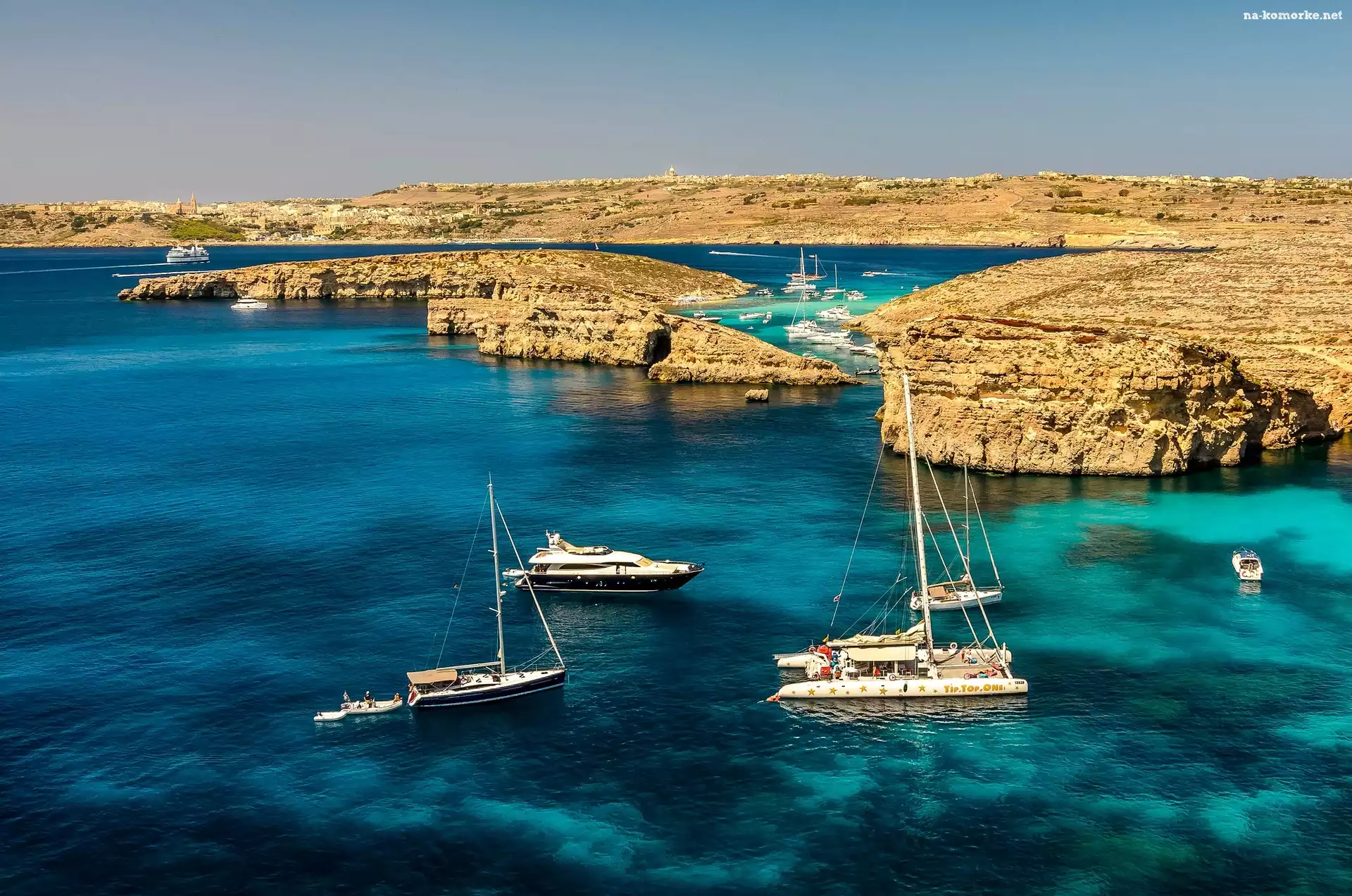 Morze, Malta, Jachty, Skały