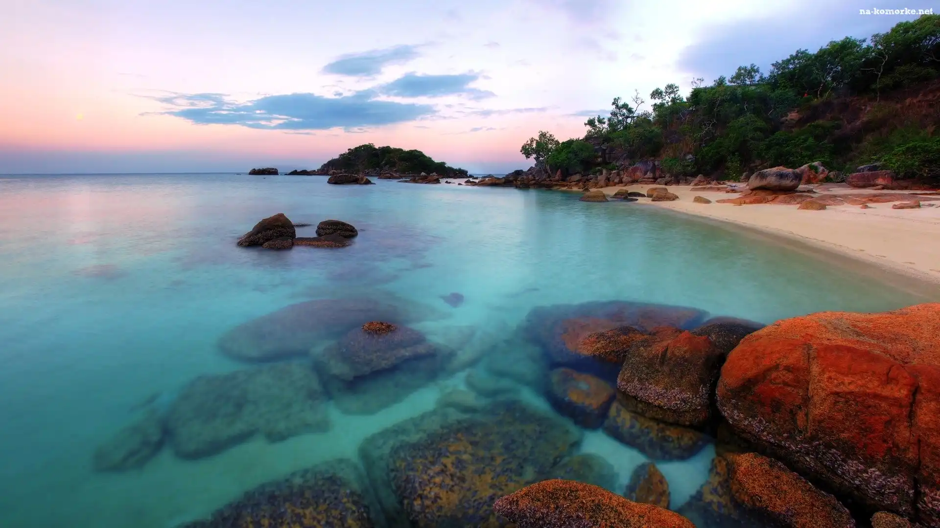Morze, Australia, Plaża, Kamienie