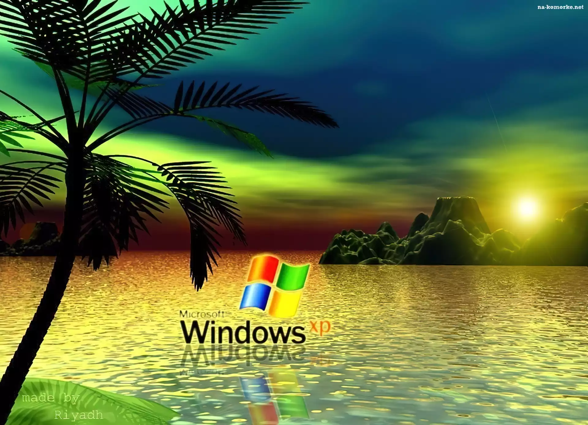 Morze, Windows, Logo, Palma, XP, Skały