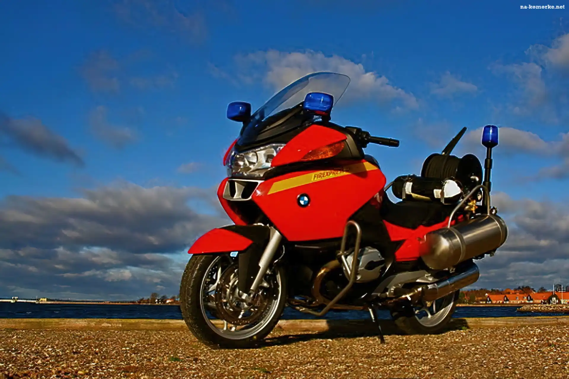 Motocykl, BMW, Straży, Pożarnej