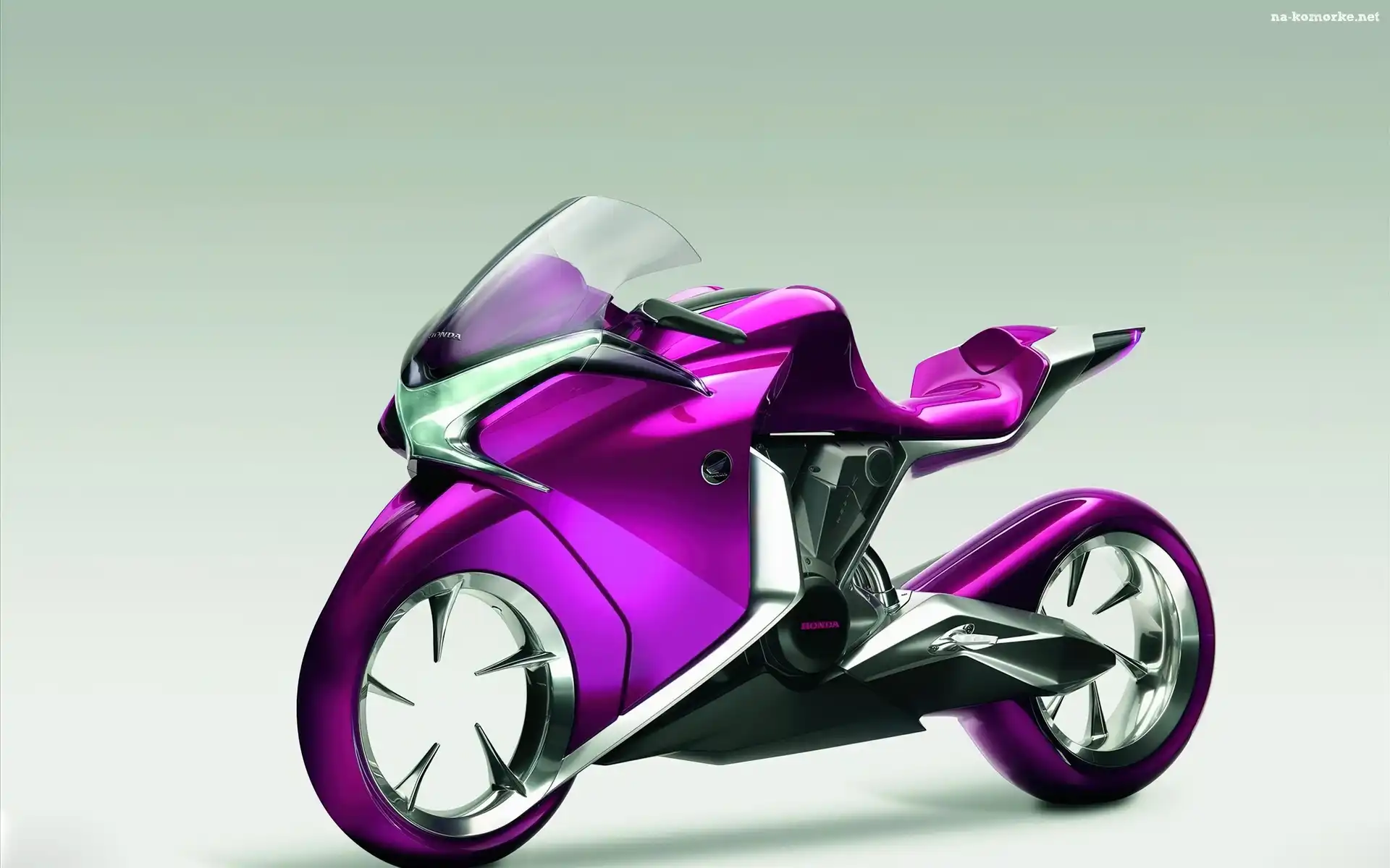 Motocykl, Fioletowy, Honda v4, Concept