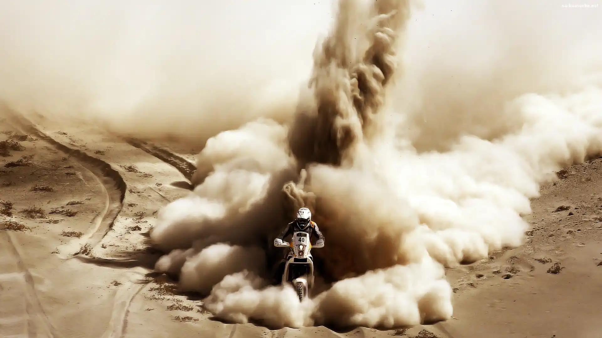 Motocyklista, Pustynia, Rajd, Dakar