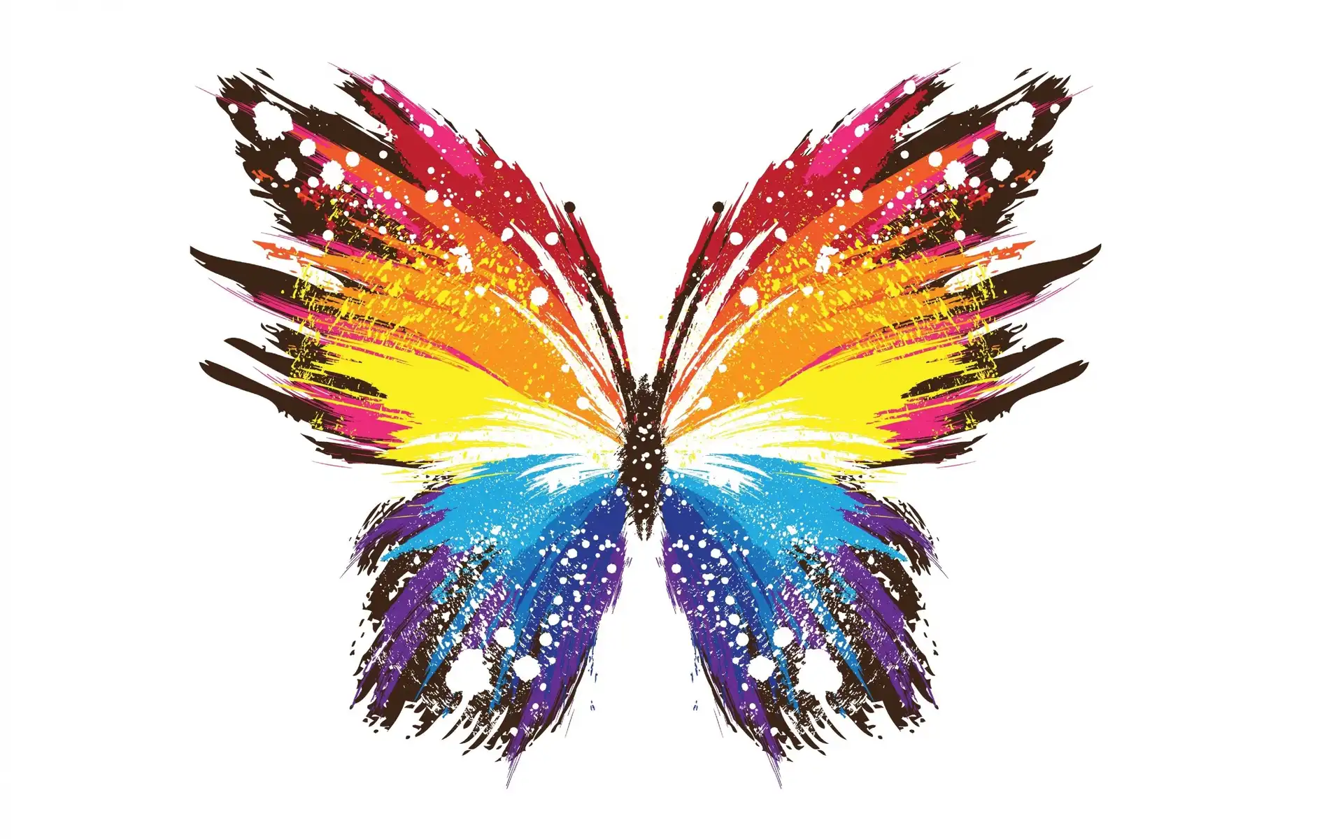 Kolorowy, Motyl, Abstrakcja