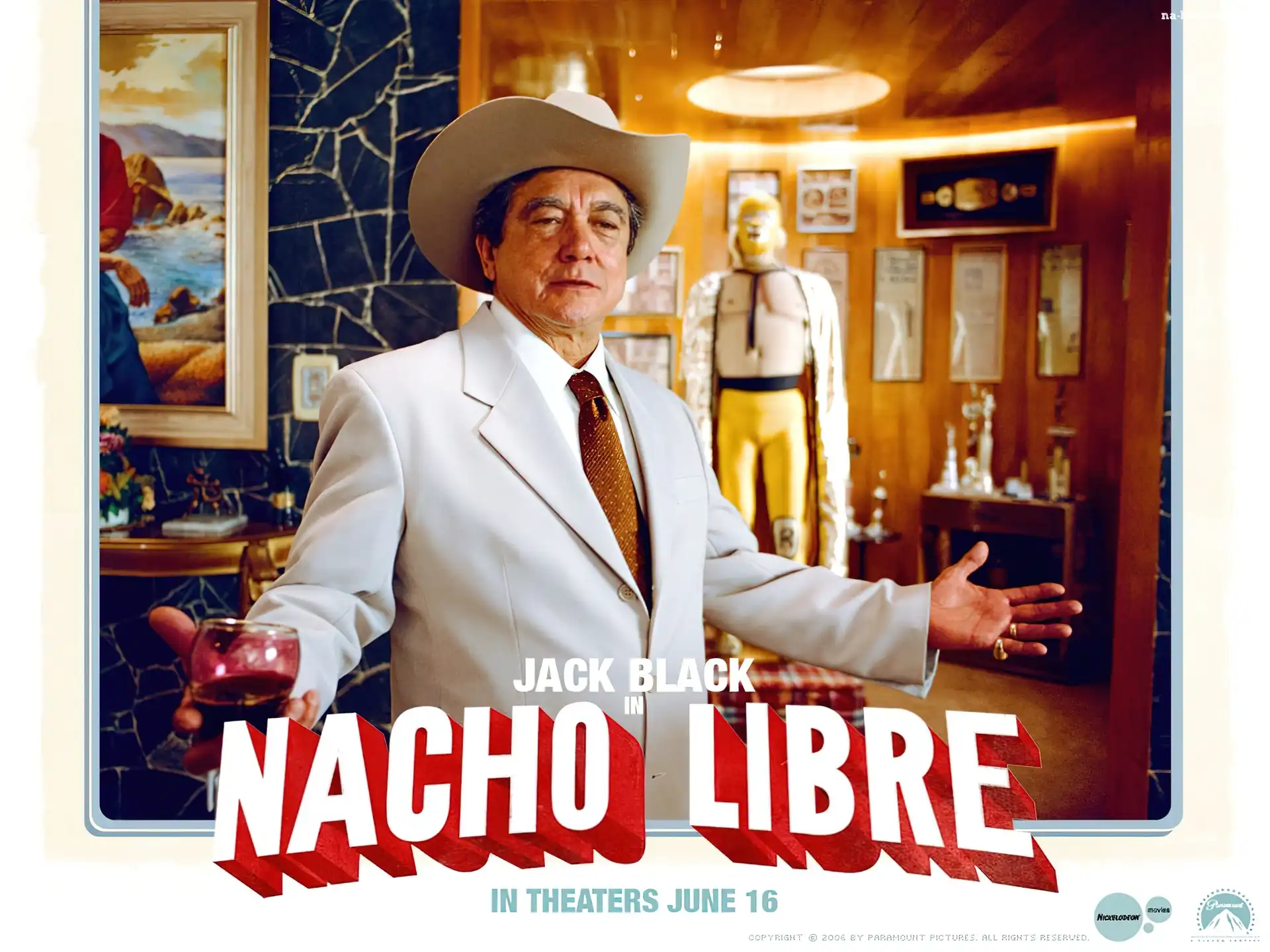 Nacho Libre, garnitur, mężczyzna, kapelusz