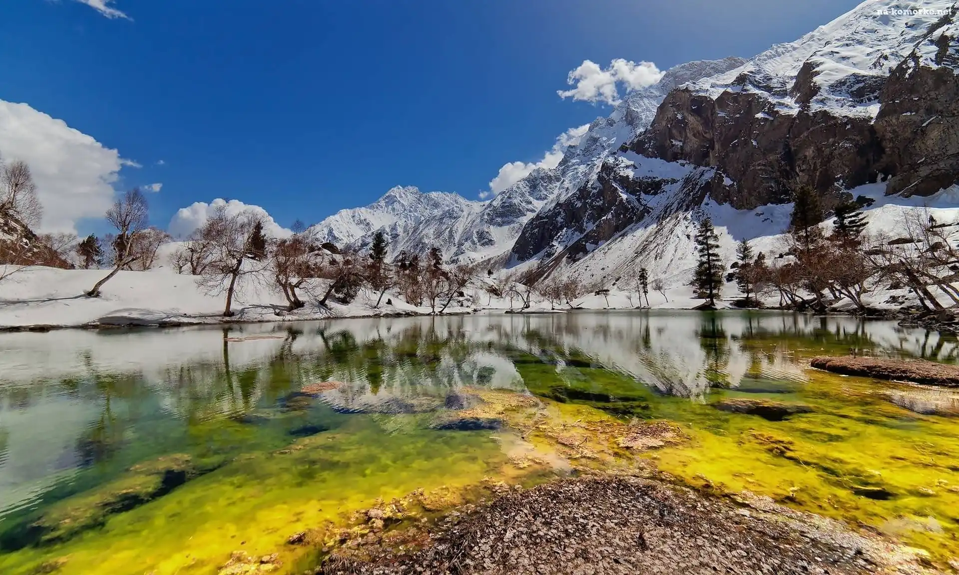 Naltar, Jezioro, Góry, Pakistan, Dolina, Zima