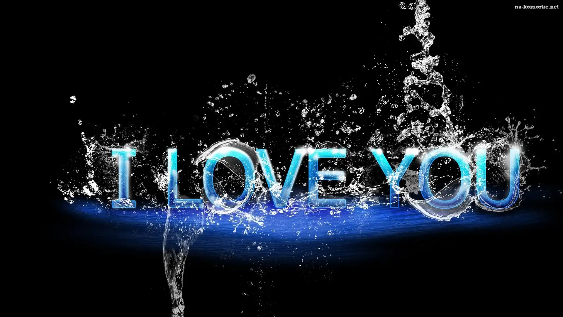 Woda, Napis, Miłosne, Tło, I Love You, Ciemne