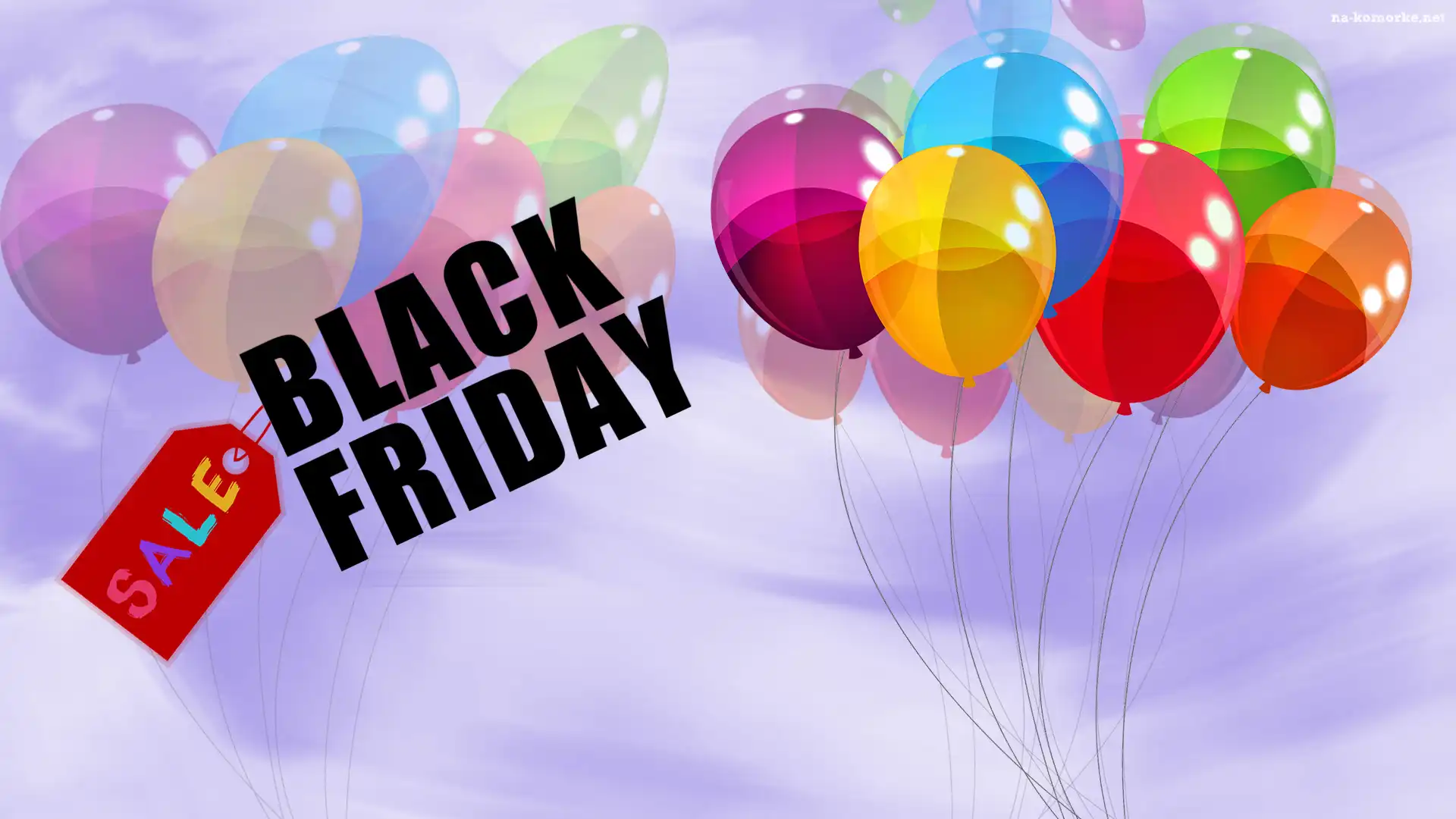 Napis, Grafika, Black Friday, Balony