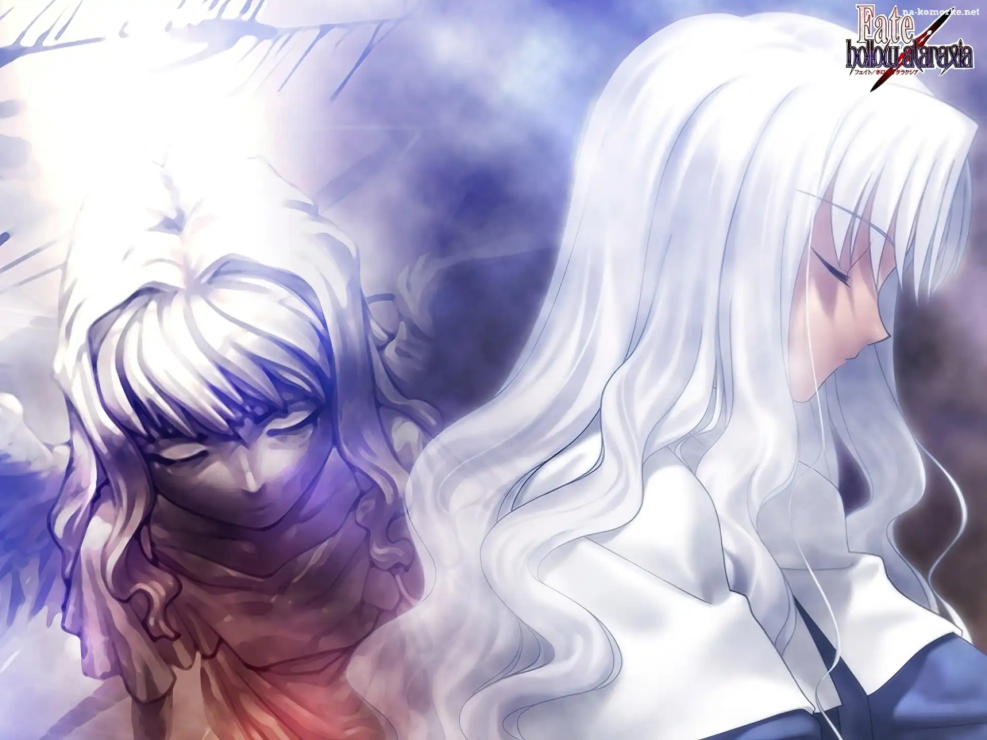 logo, napis, Fate Stay Night, dziewczyny, twarze