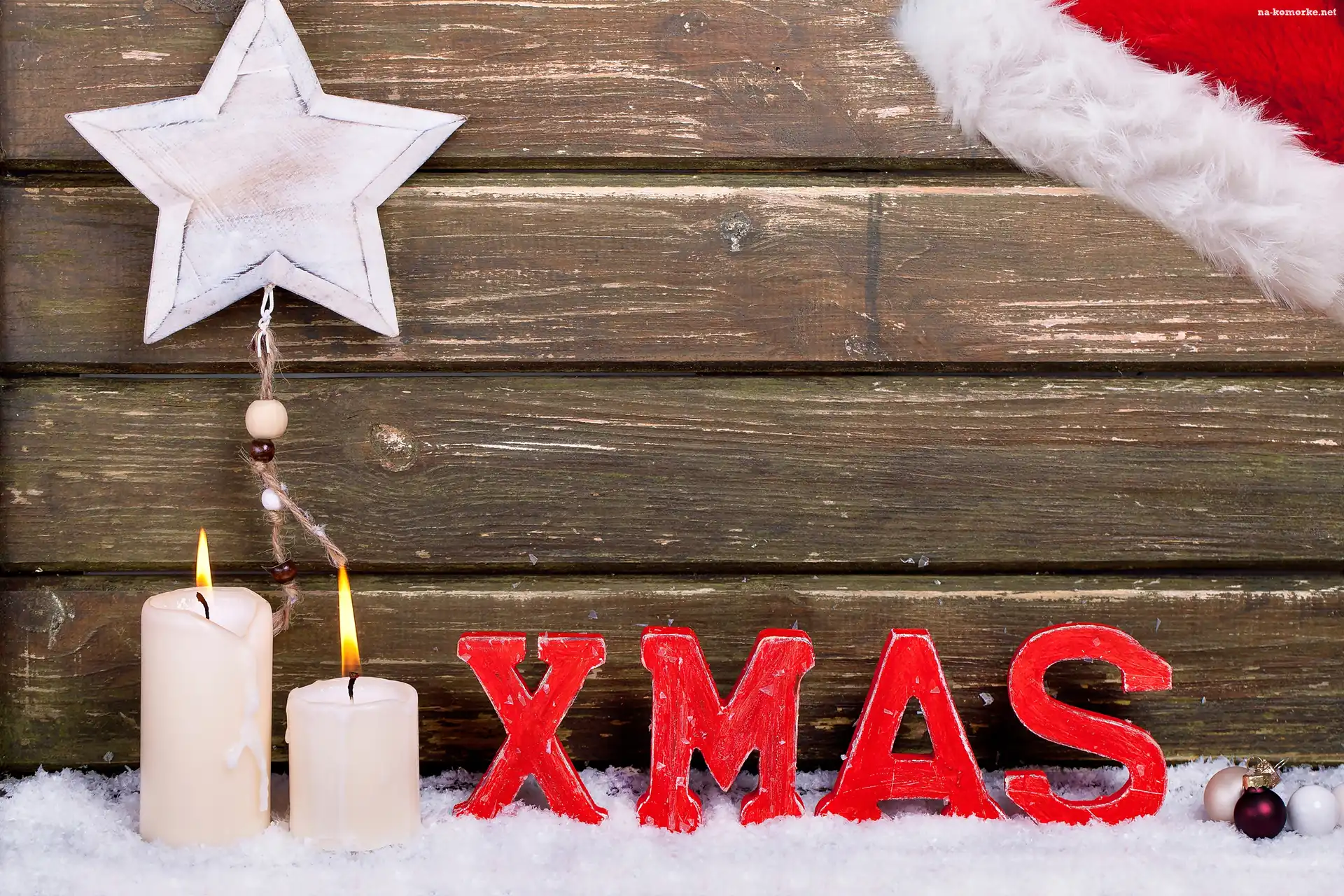 Kompozycja, Napis, XMAS, Białe, Świece, Świąteczne, Boże Narodzenie