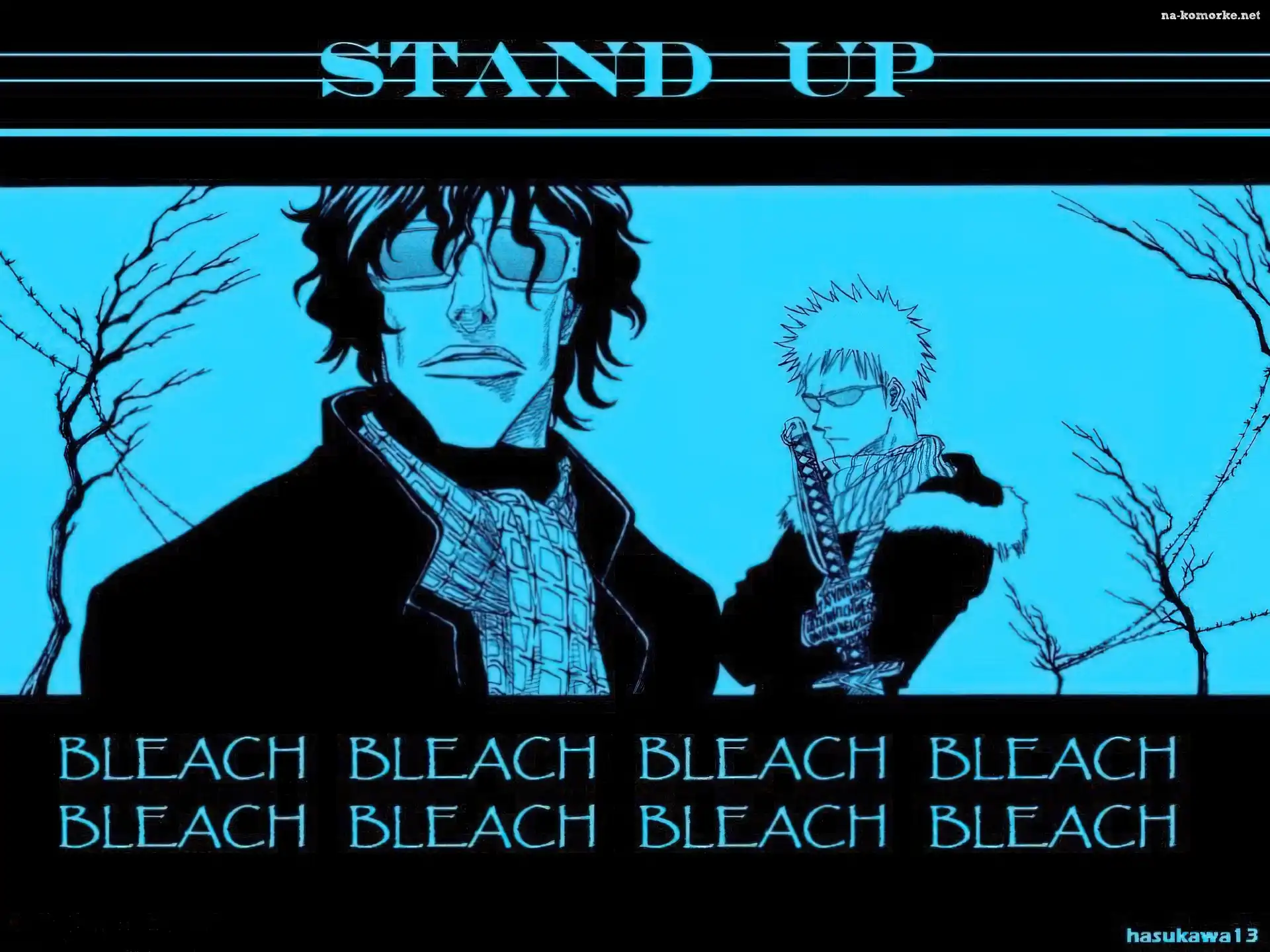 napisy, Bleach, stand up, postacie, miecz