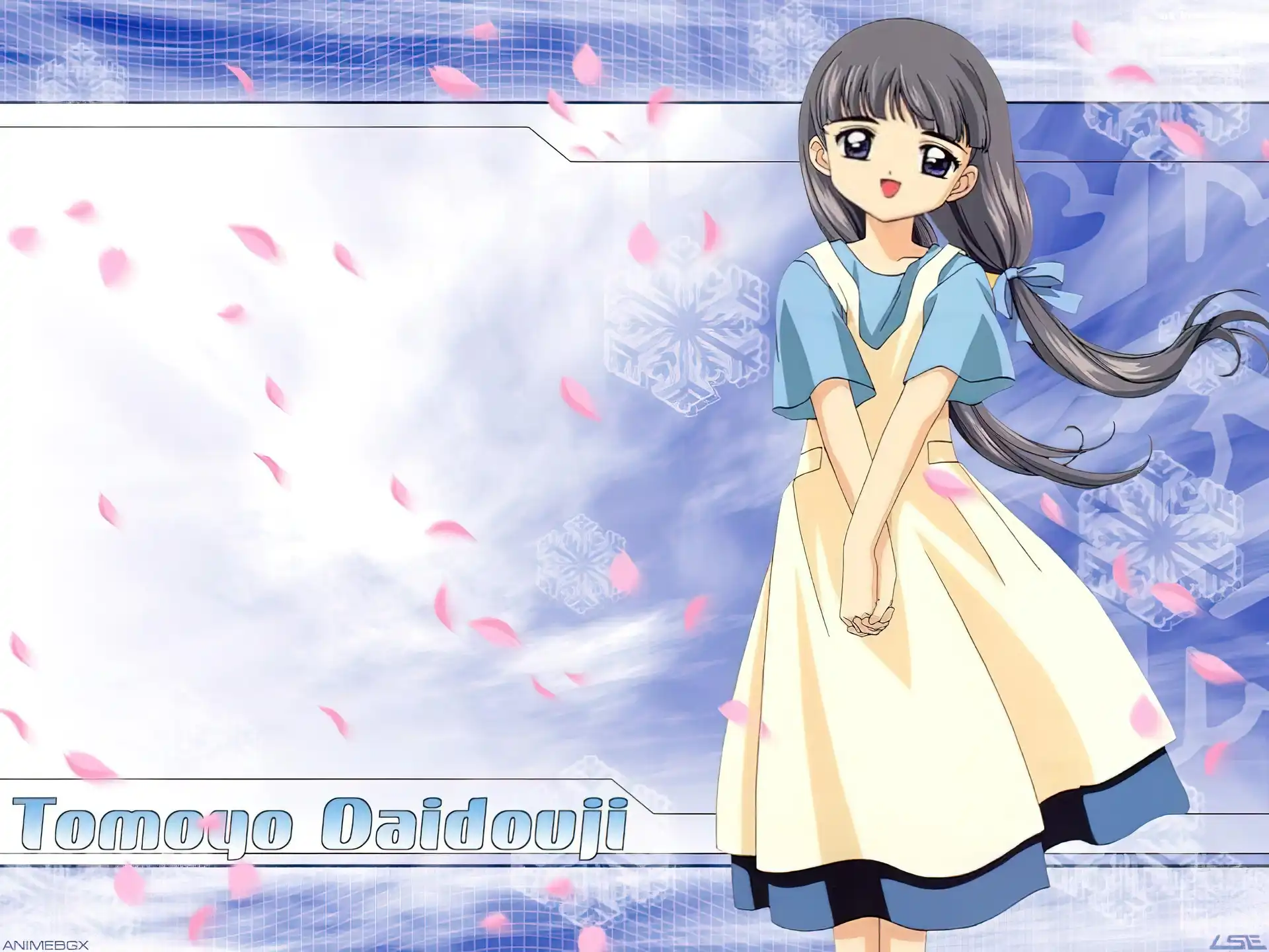 napisy, Cardcaptor Sakura, dziewczyna, suknia, włosy