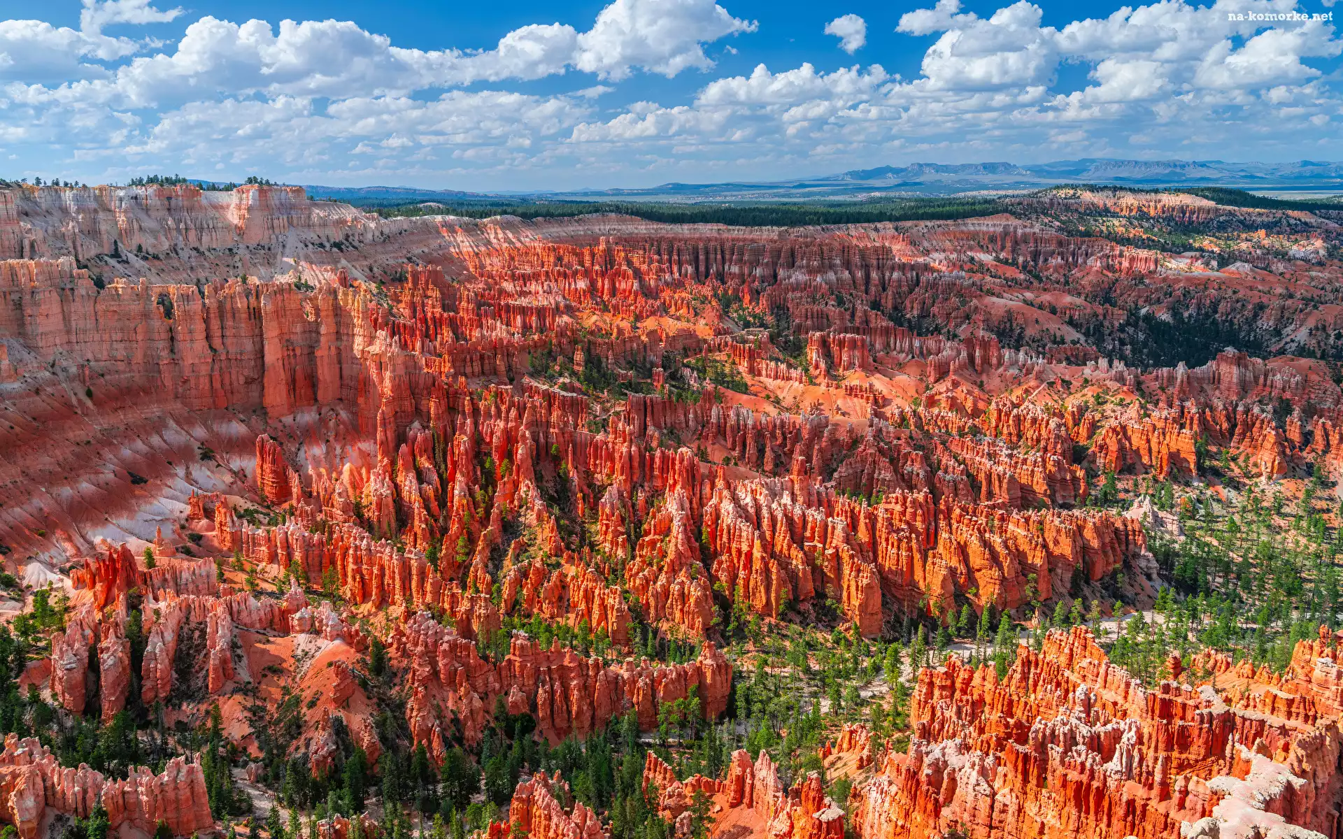 Iglice skalne Hoodoos, Kanion, Stany Zjednoczone, Niebo, Park Narodowy Bryce Canyon, Skały, Stan Utah