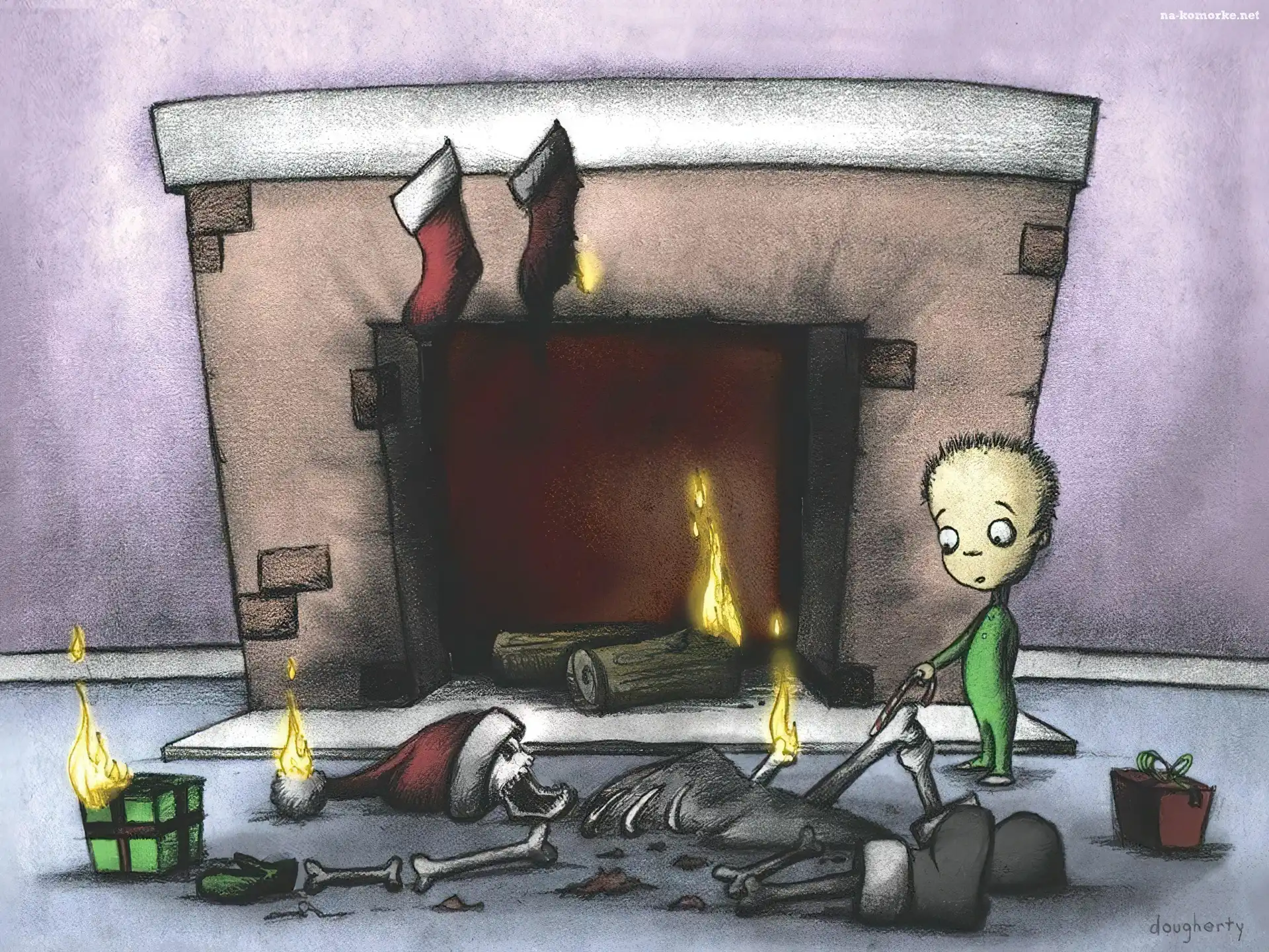 Boże Narodzenie, kominek