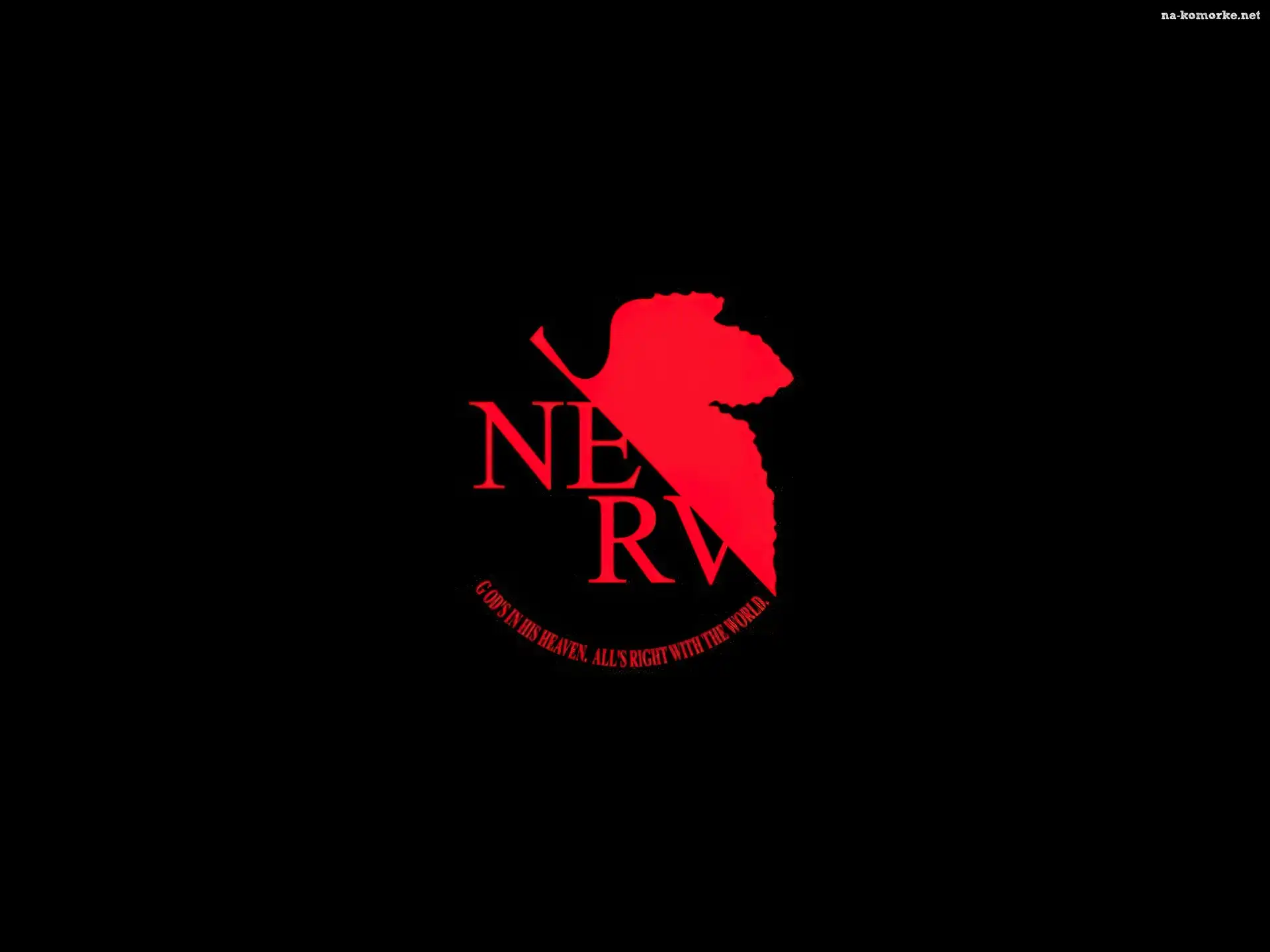 Neon Genesis Evangelion, liść, logo, napis