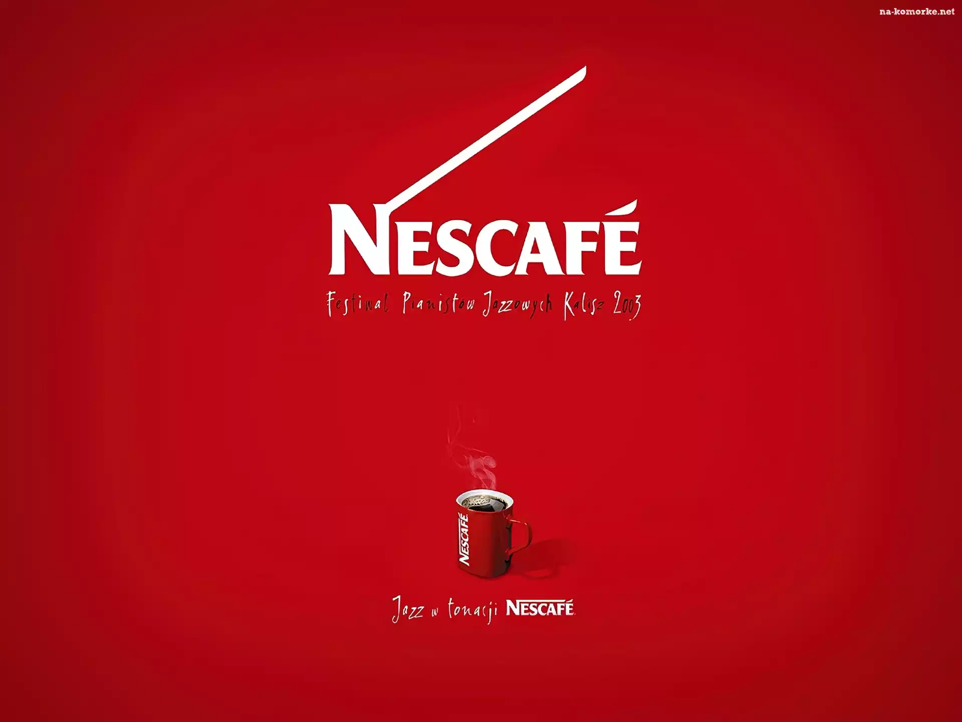 Nescafe, tło, napis, kubek