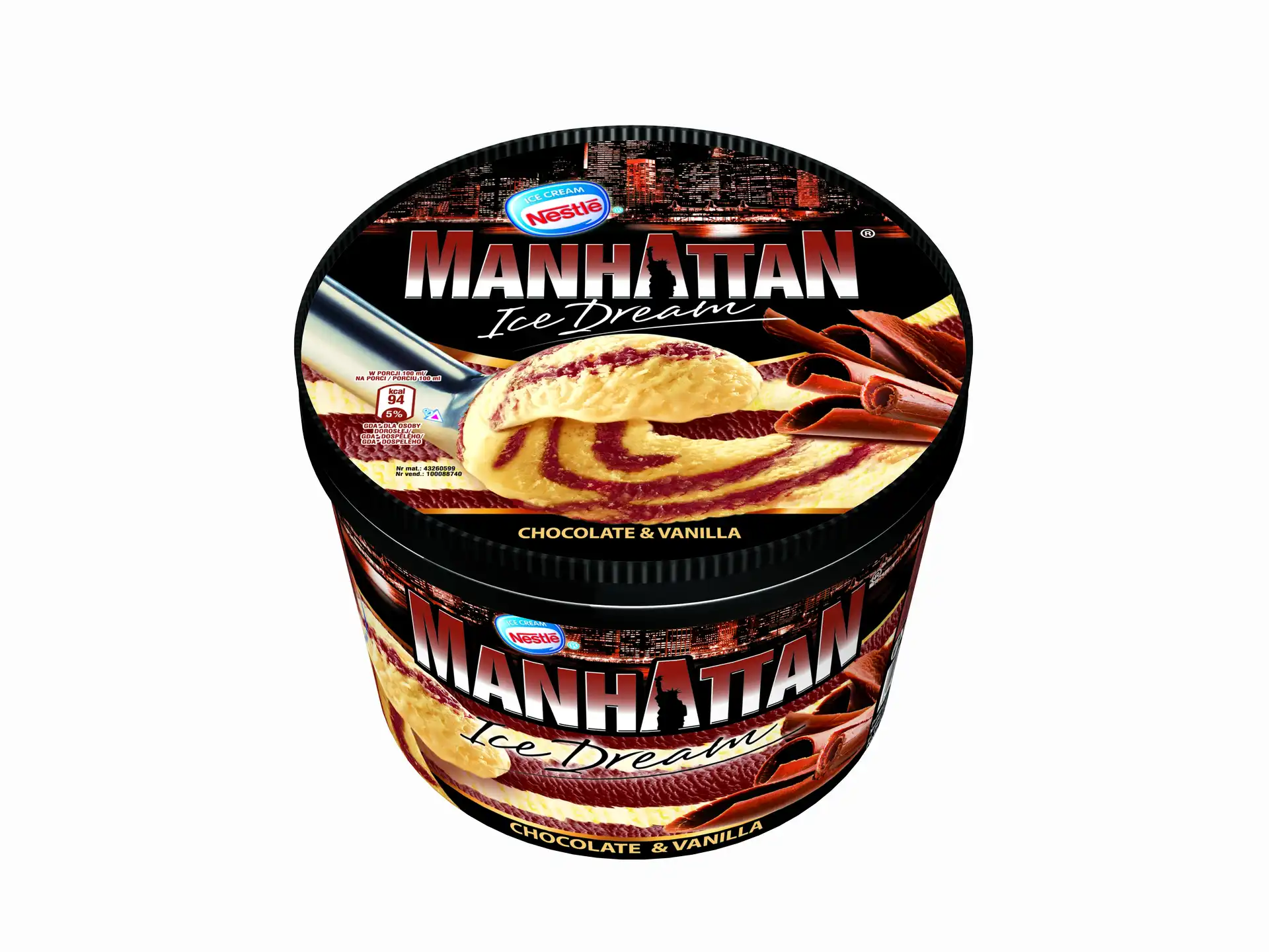 Nestle, Manhattan, Lody, Czekoladowo, Waniliowe