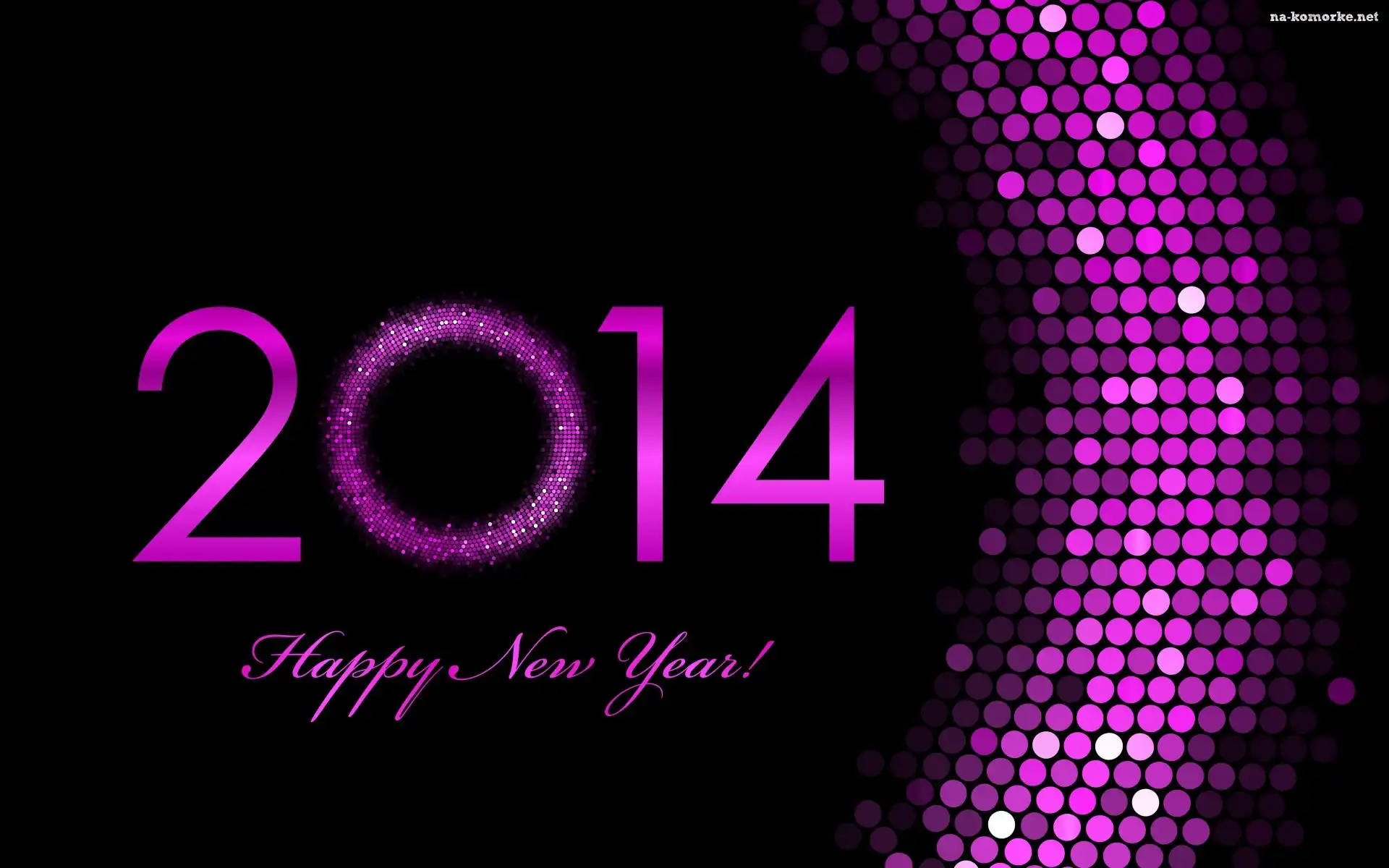 Happy New Year, Sylwester, Róż, Napis, 2014