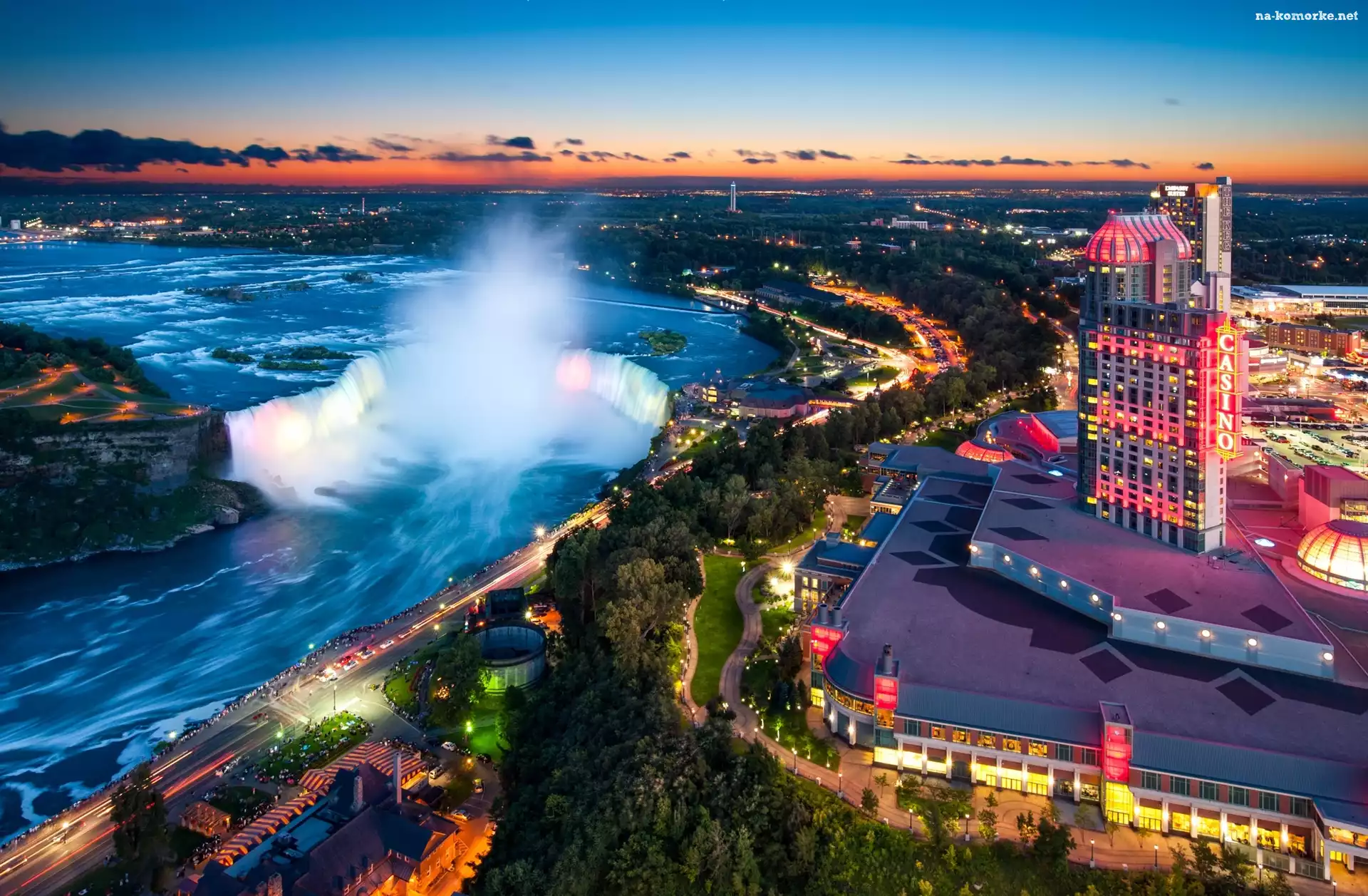 Wodospad Niagara, Zdjęcie miasta, Z lotu ptaka