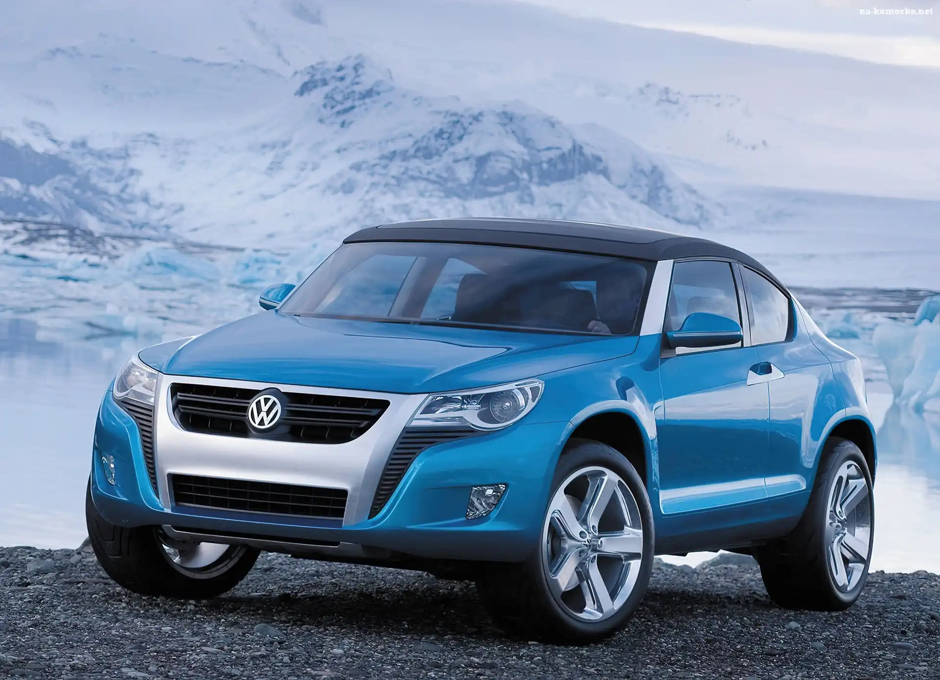 Concept, Car, Niebieski, Volkswagen