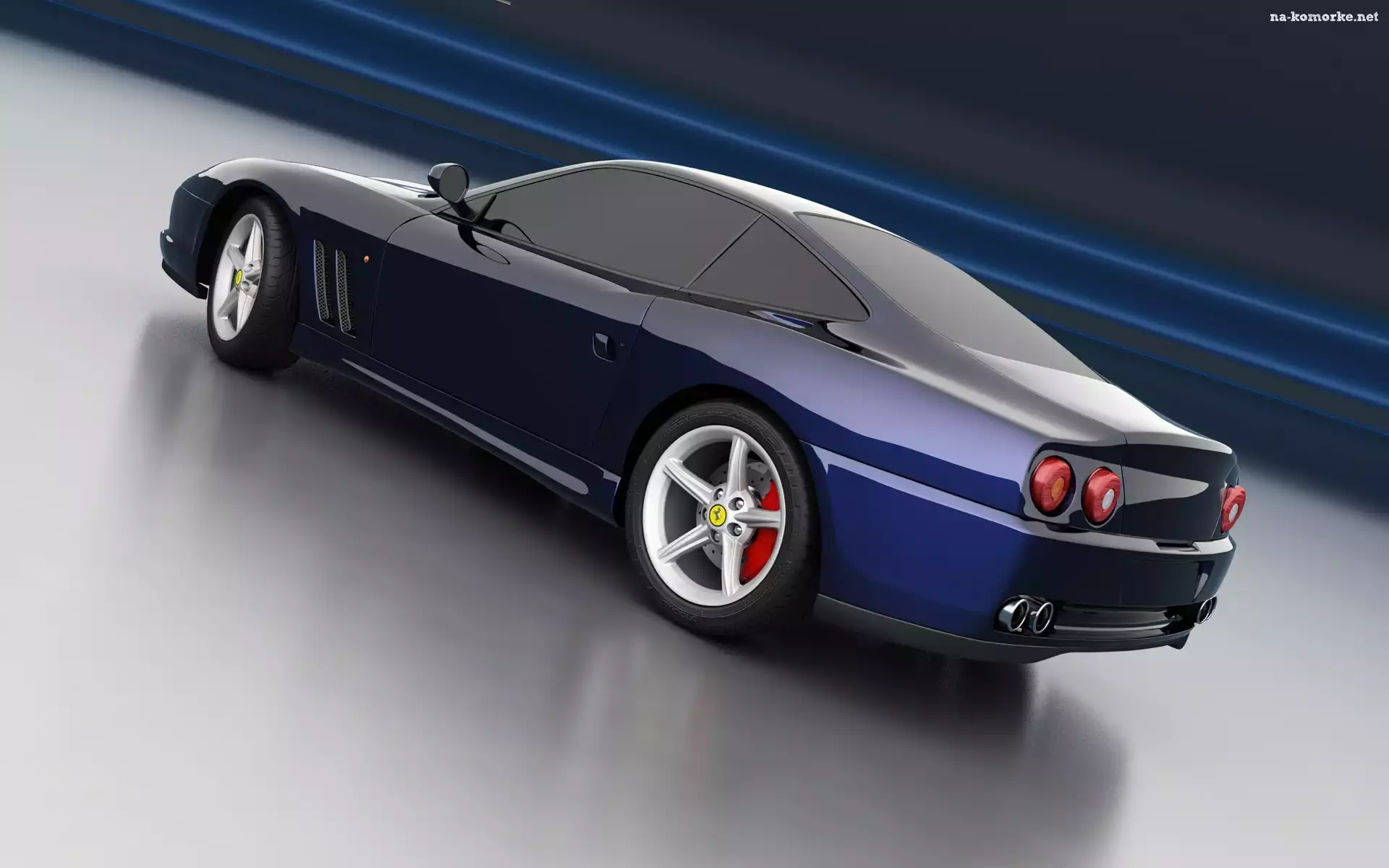 Niebieskie, Szyby, Ferrari 550, Ciemne