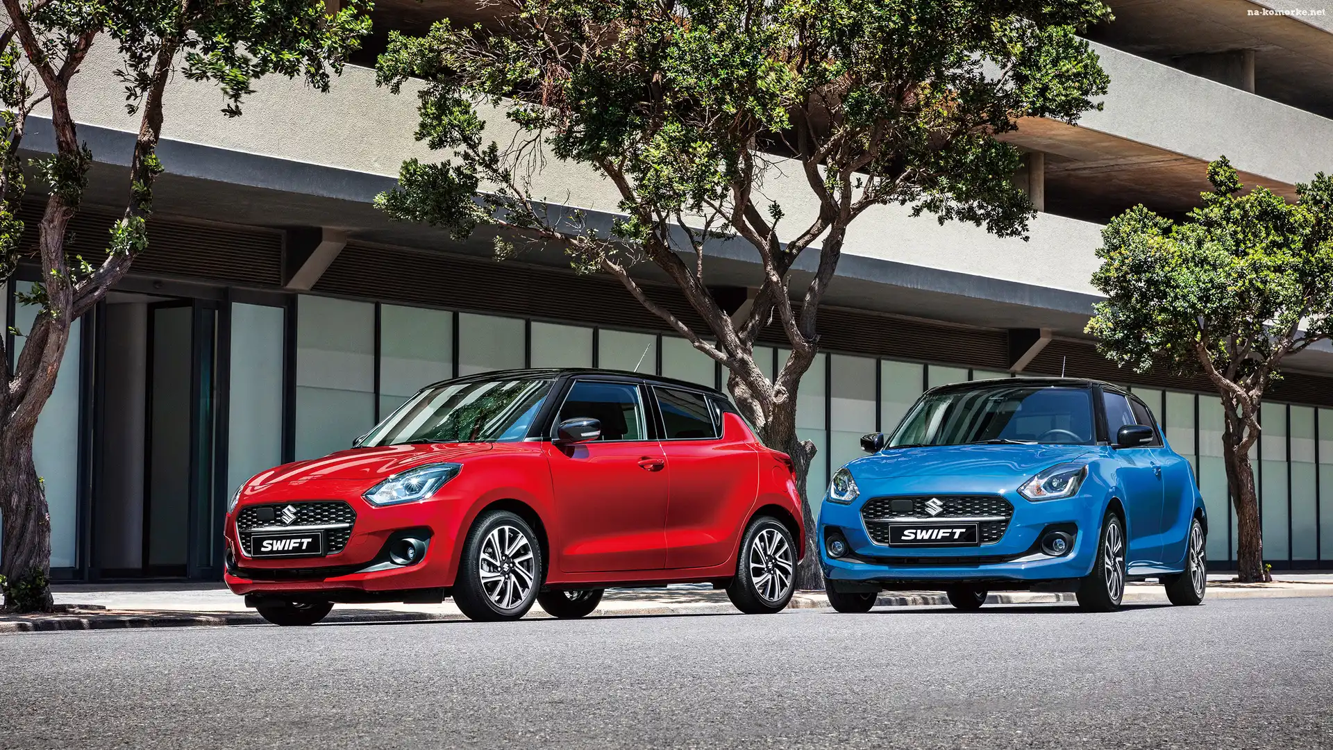 Czerwone, Suzuki Swift, Niebieskie