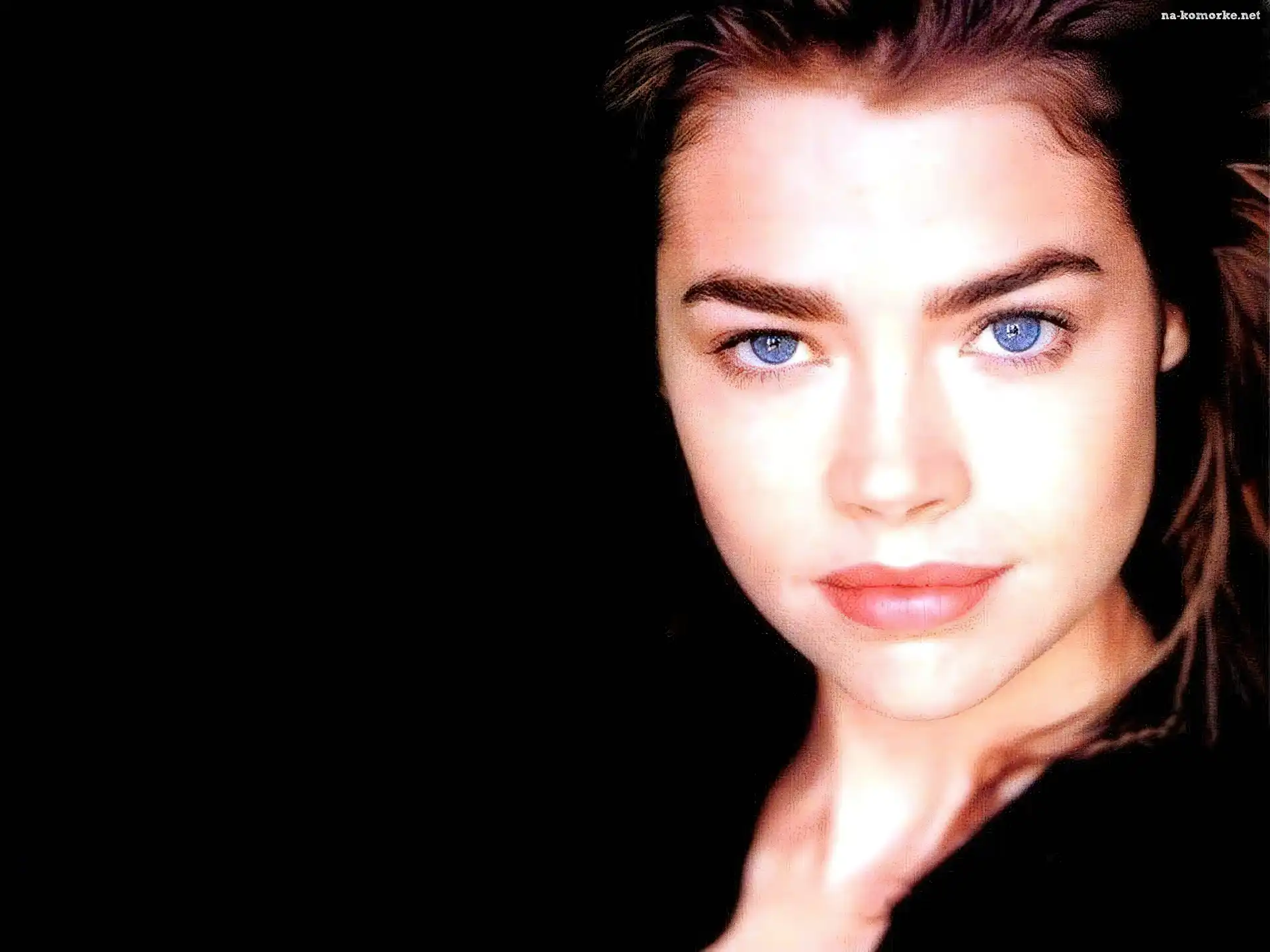 niebieskie, Denise Richards, oczy