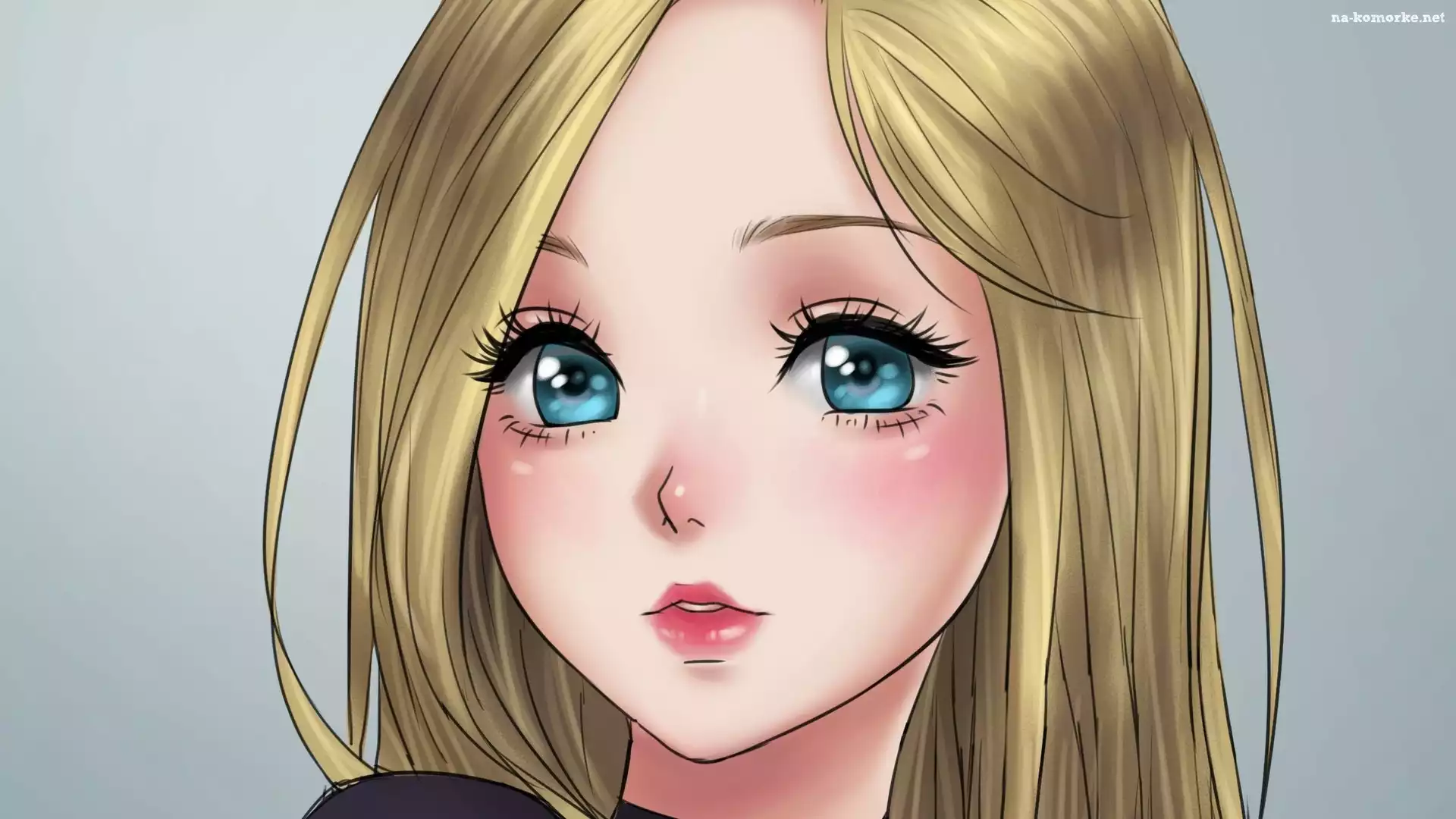 Oczy, Anime, Dziewczyna, Niebieskie
