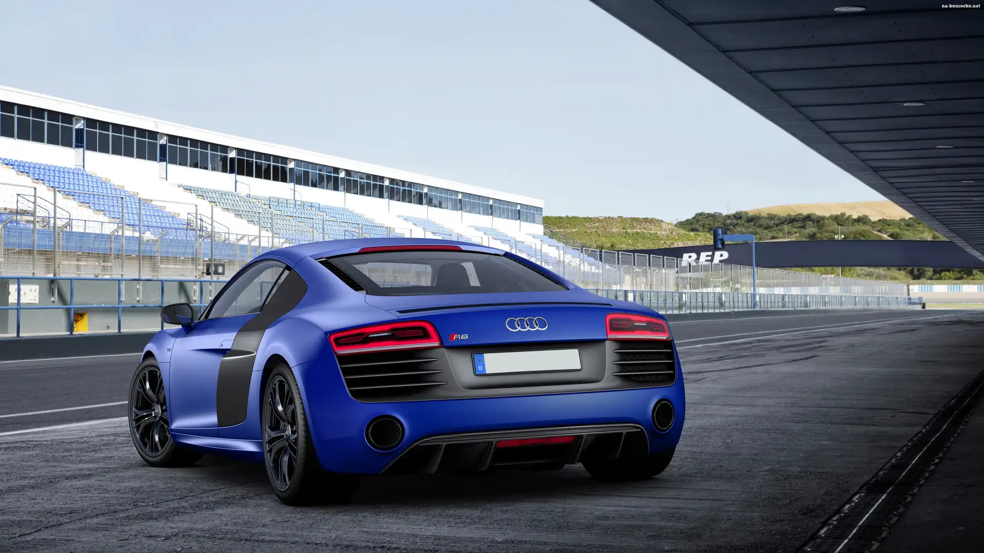 Niebieskie, Tor wyścigowy, Audi R8, Tył