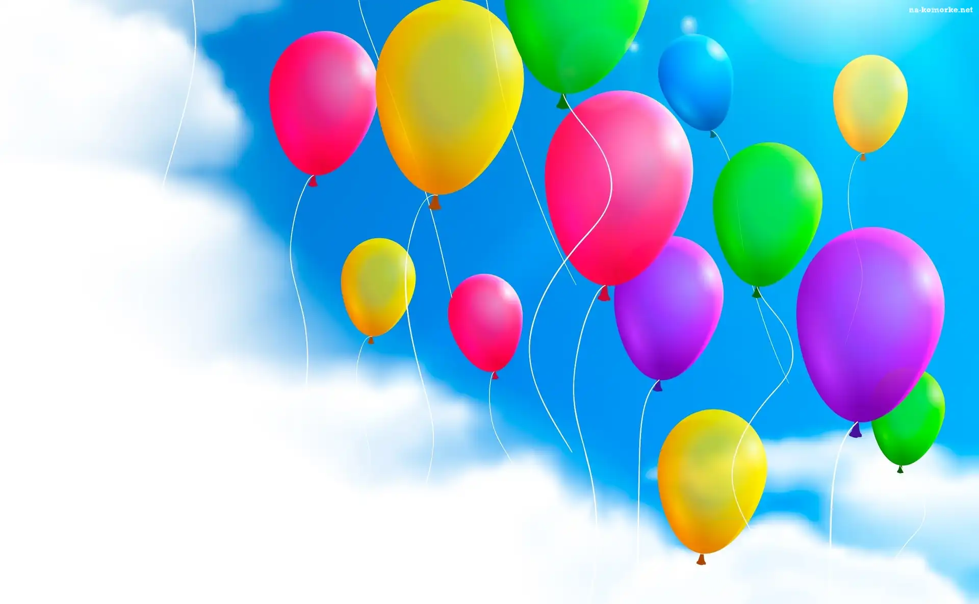Niebo, Grafika 2D, Kolorowe, Balony