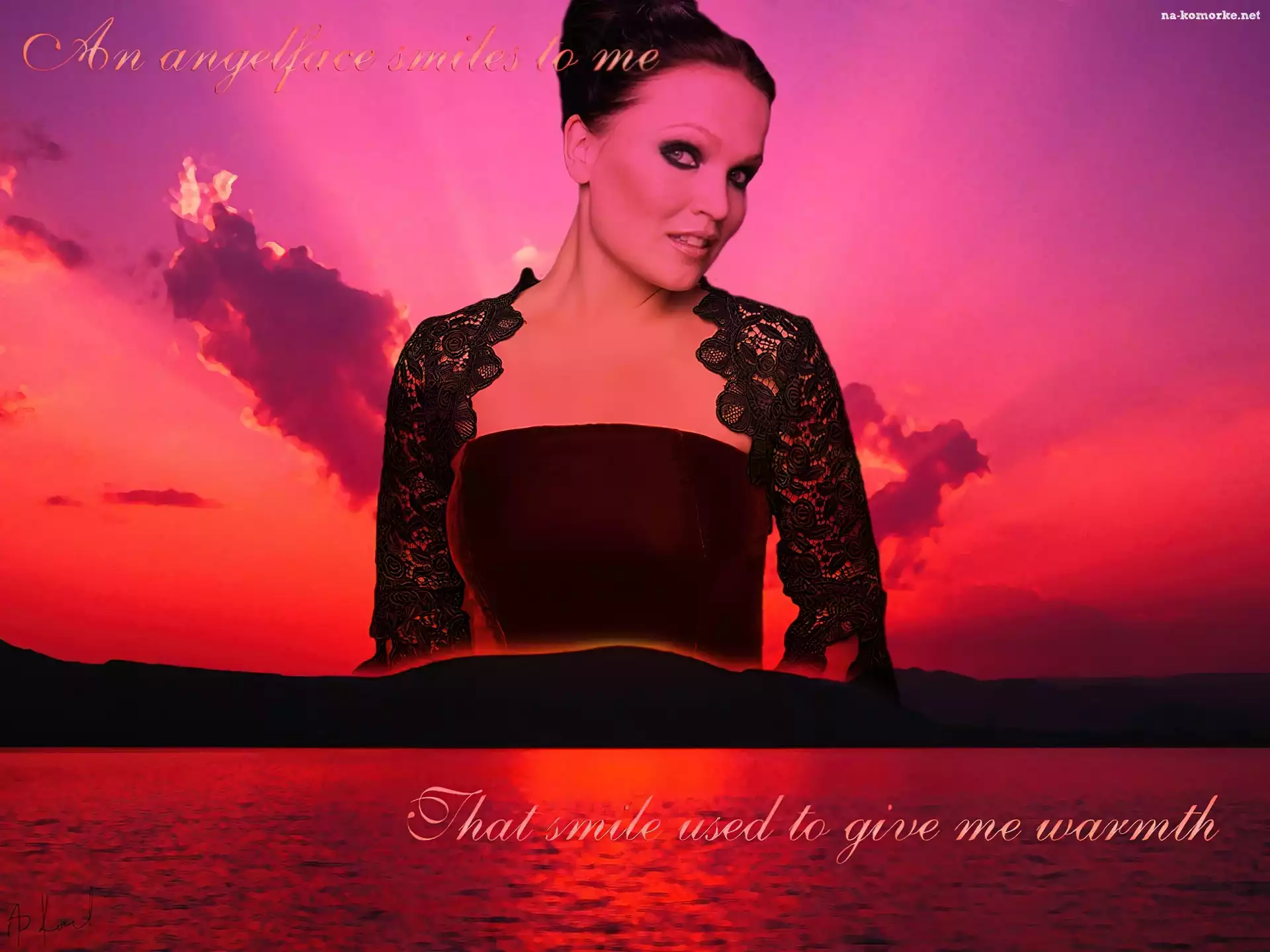 Nightwish, morze, Tarja Turunen, niebo