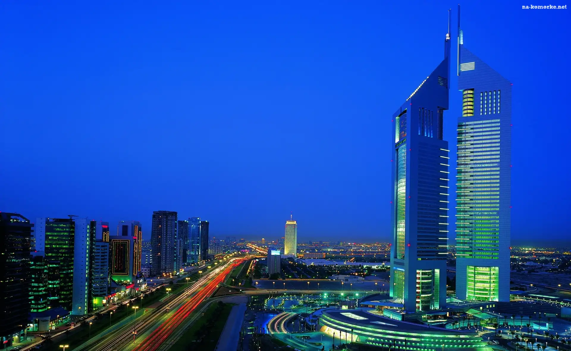 Dubaj, Noc, Panorama