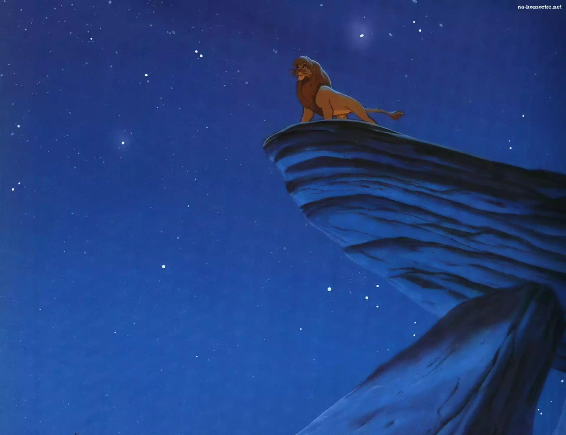 The Lion King, Mufasa, noc, skała, Król Lew