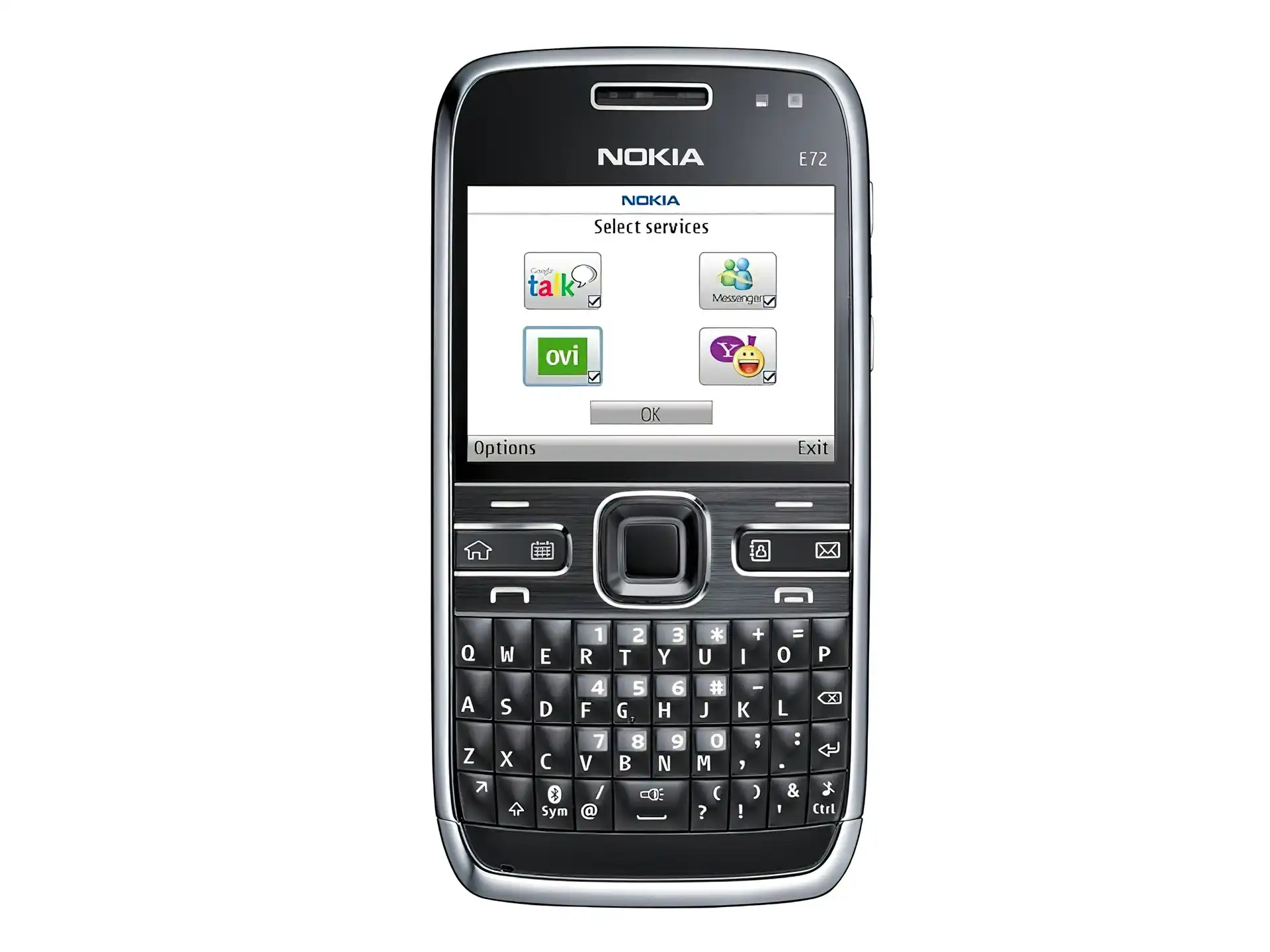 Nokia E72, Ovi, Czarna