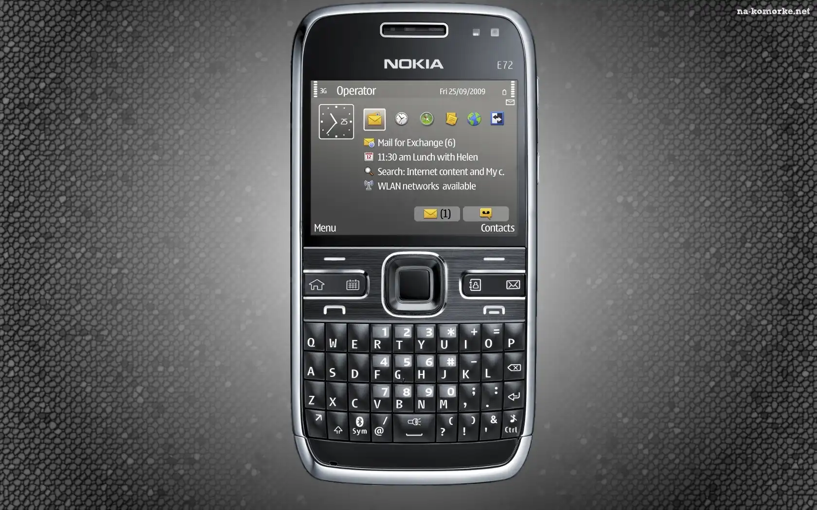 Nokia E72, Czarna, QWERTY