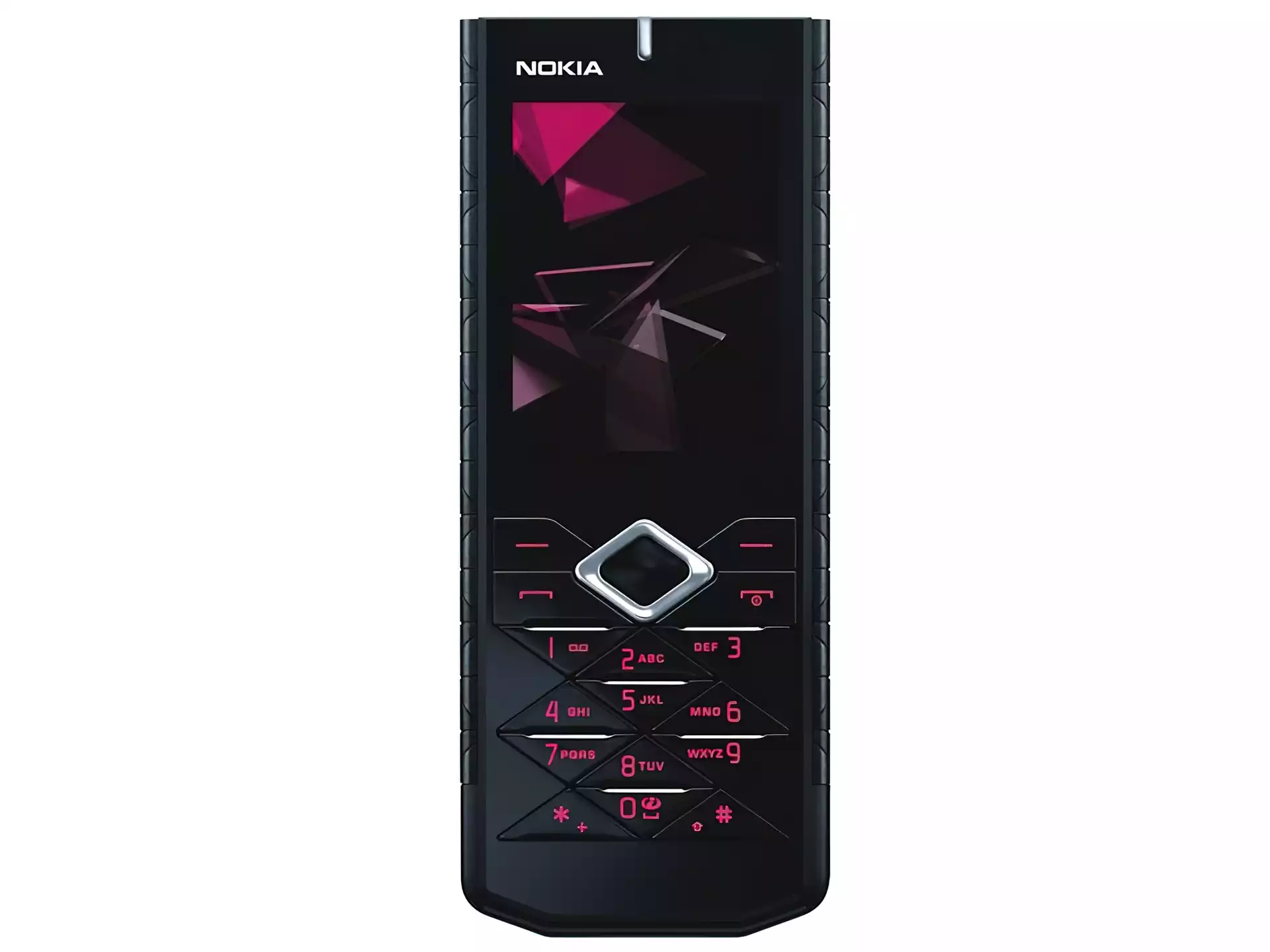 Nokia 7900, Klawisze, Czarna, Różowe