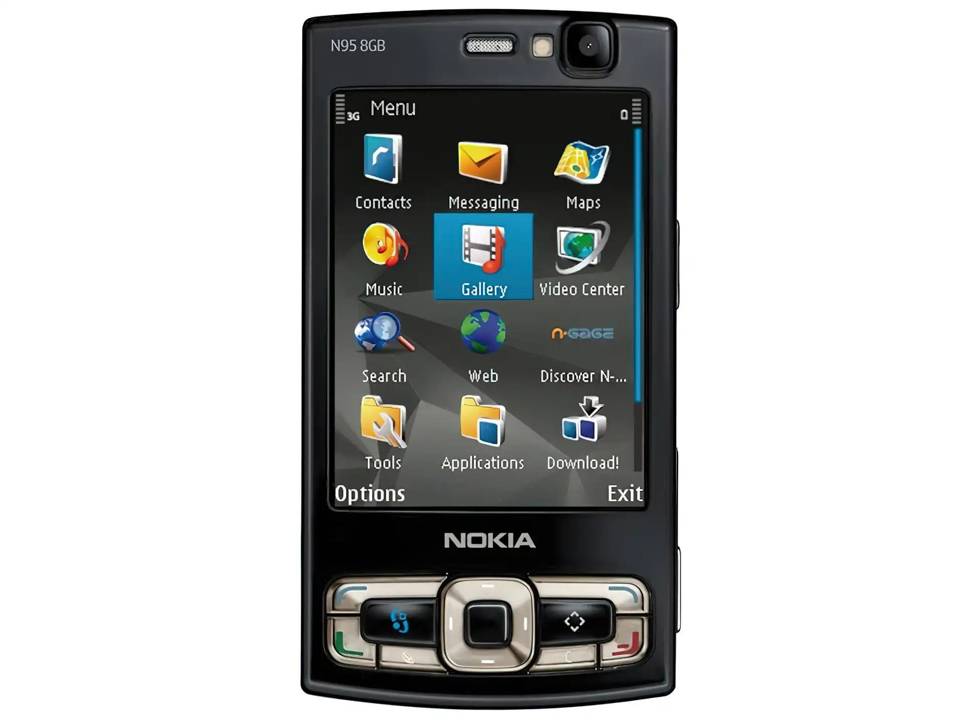 Nokia N95, Obudowa, Czarna