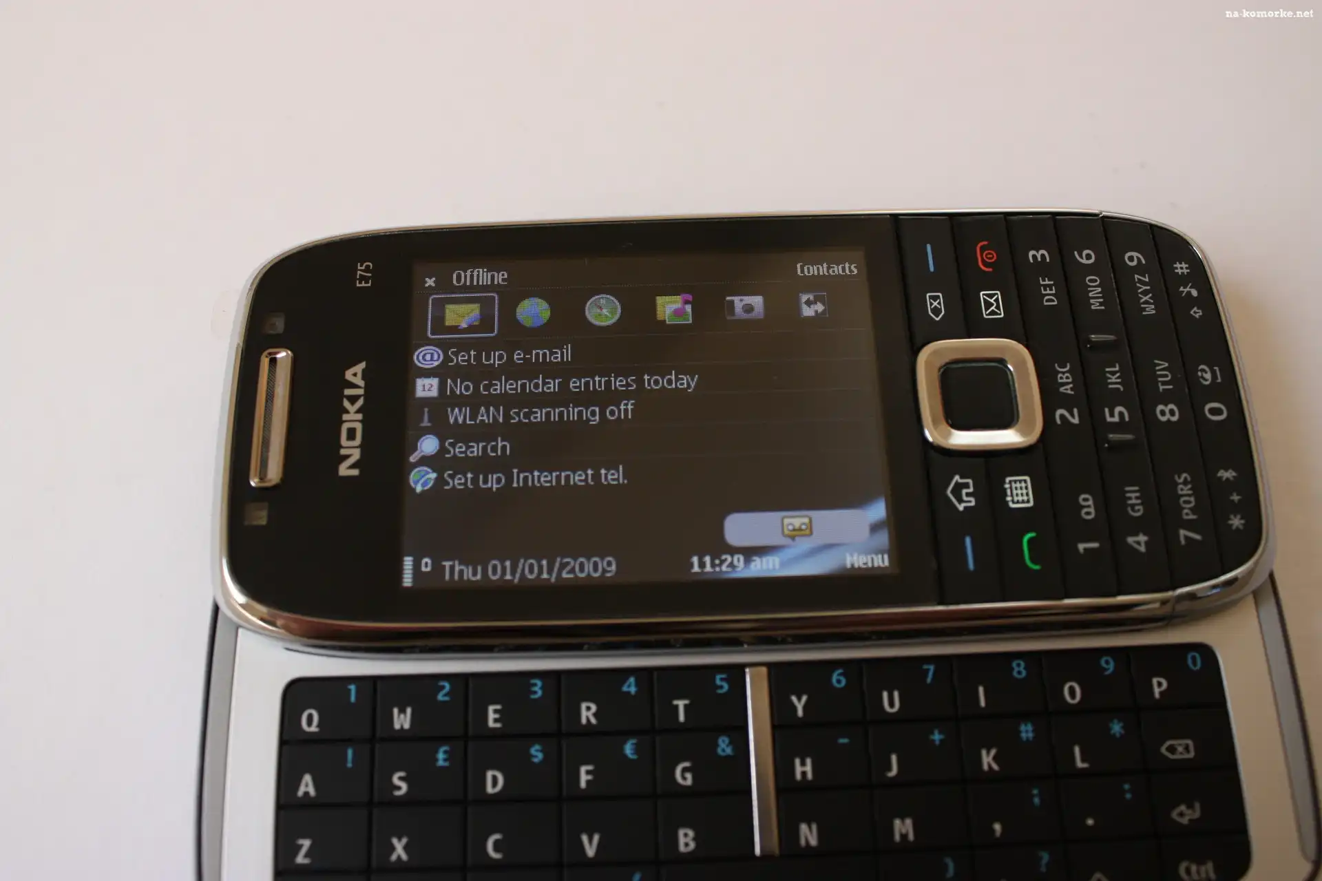 Nokia E75, WLAN, Czarny, Srebrny