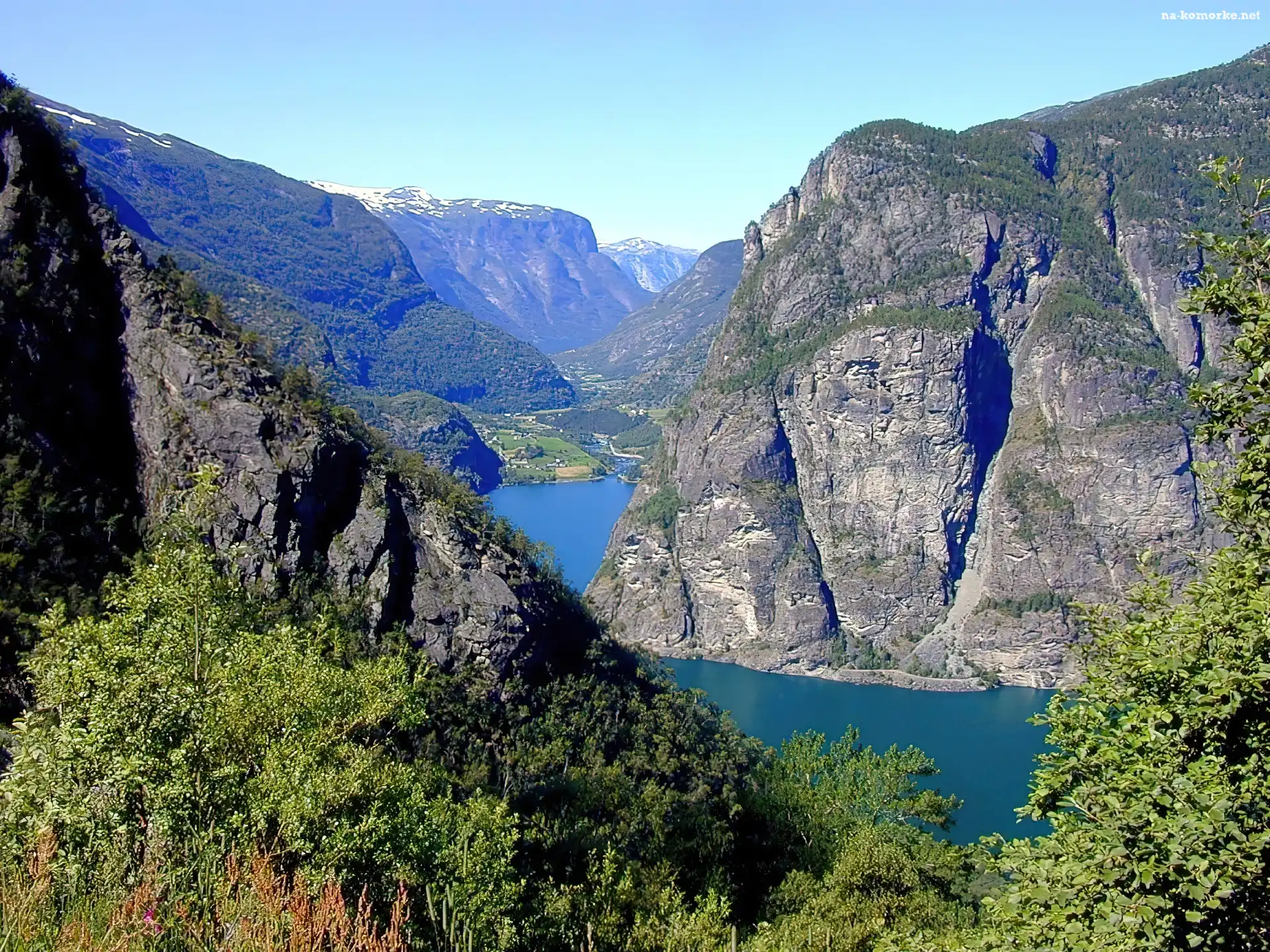 Norwegia, Zieleń, Góry, Rzeka