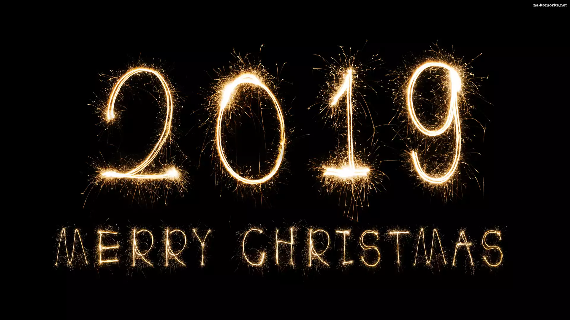 Nowy Rok, Merry Christmas, 2019, Napis