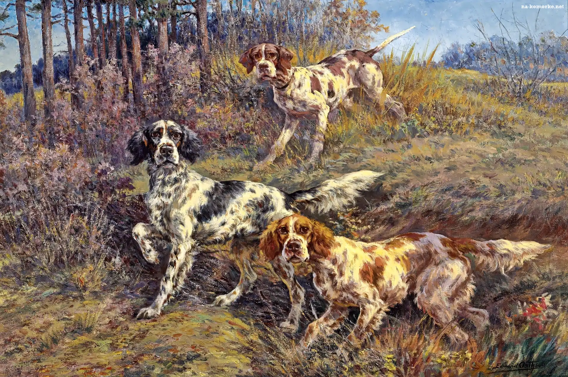 Obraz, Edmund, Henry, Osthaus, Na Polowaniu