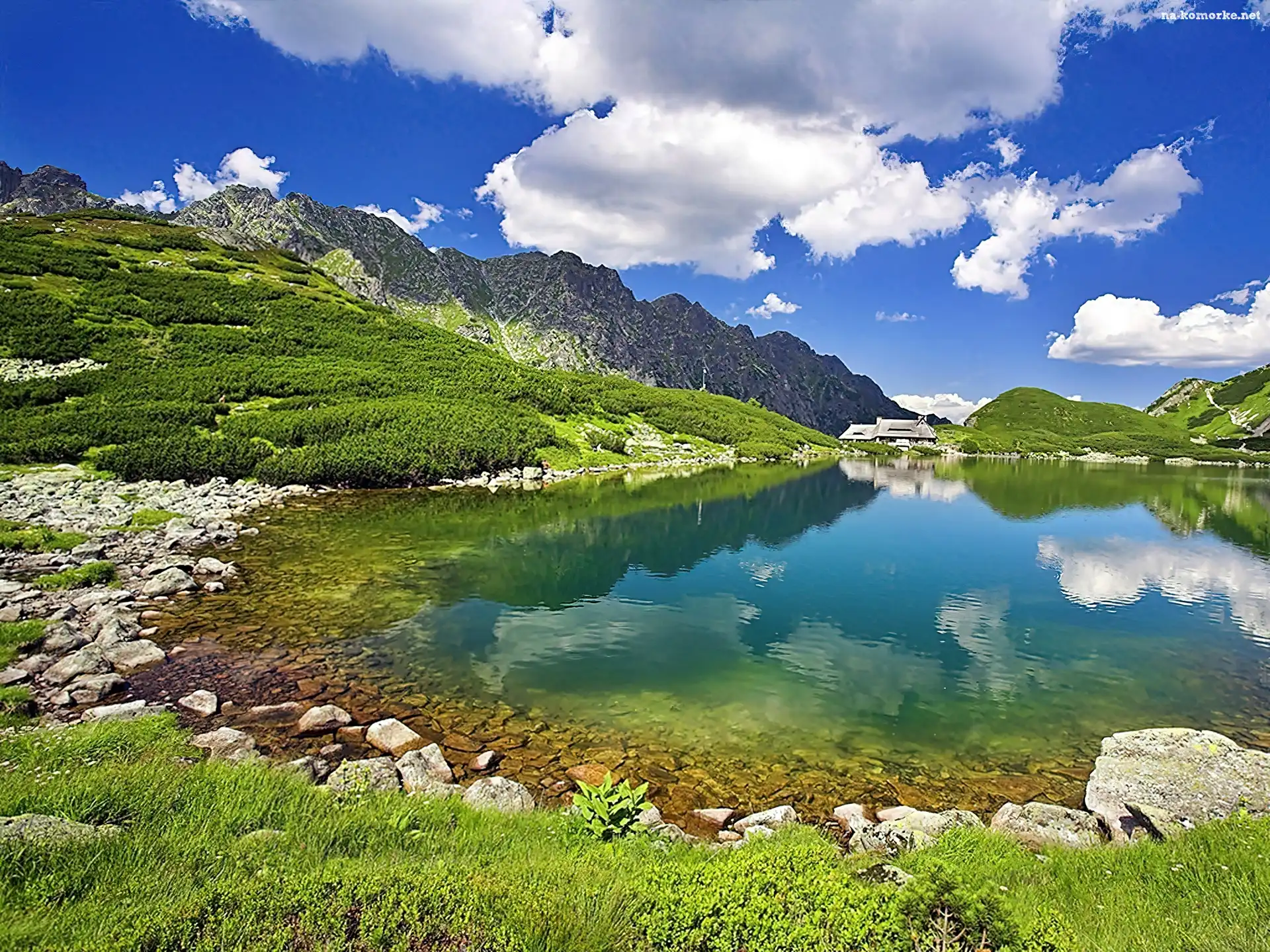 Odbicie, Tatry, Hale, Jezioro, Obłoki