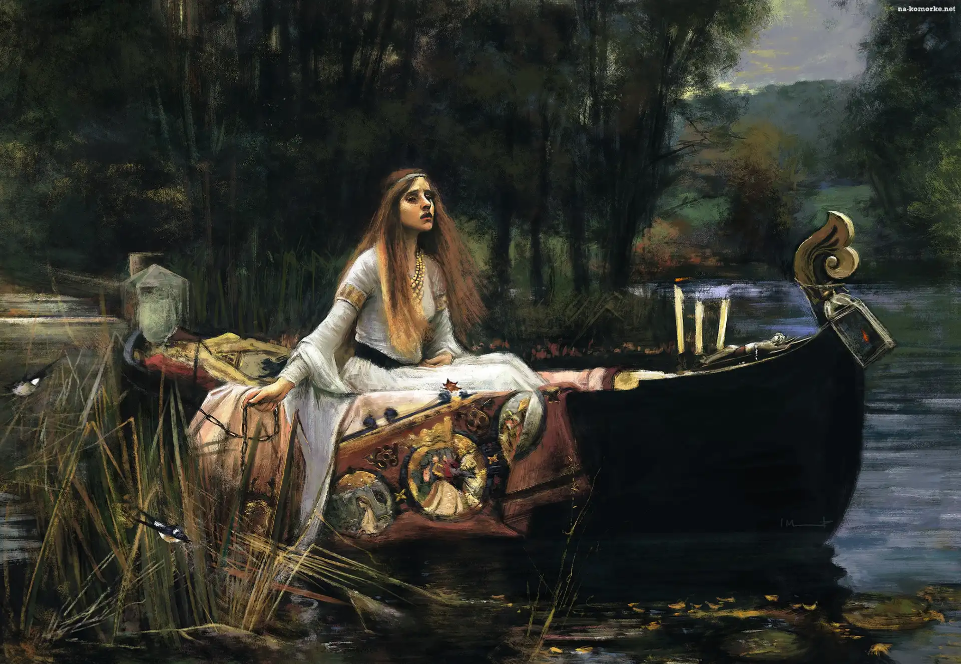 Łódka, Reprodukcje, Obrazów, Isabella Morawetz, Dama